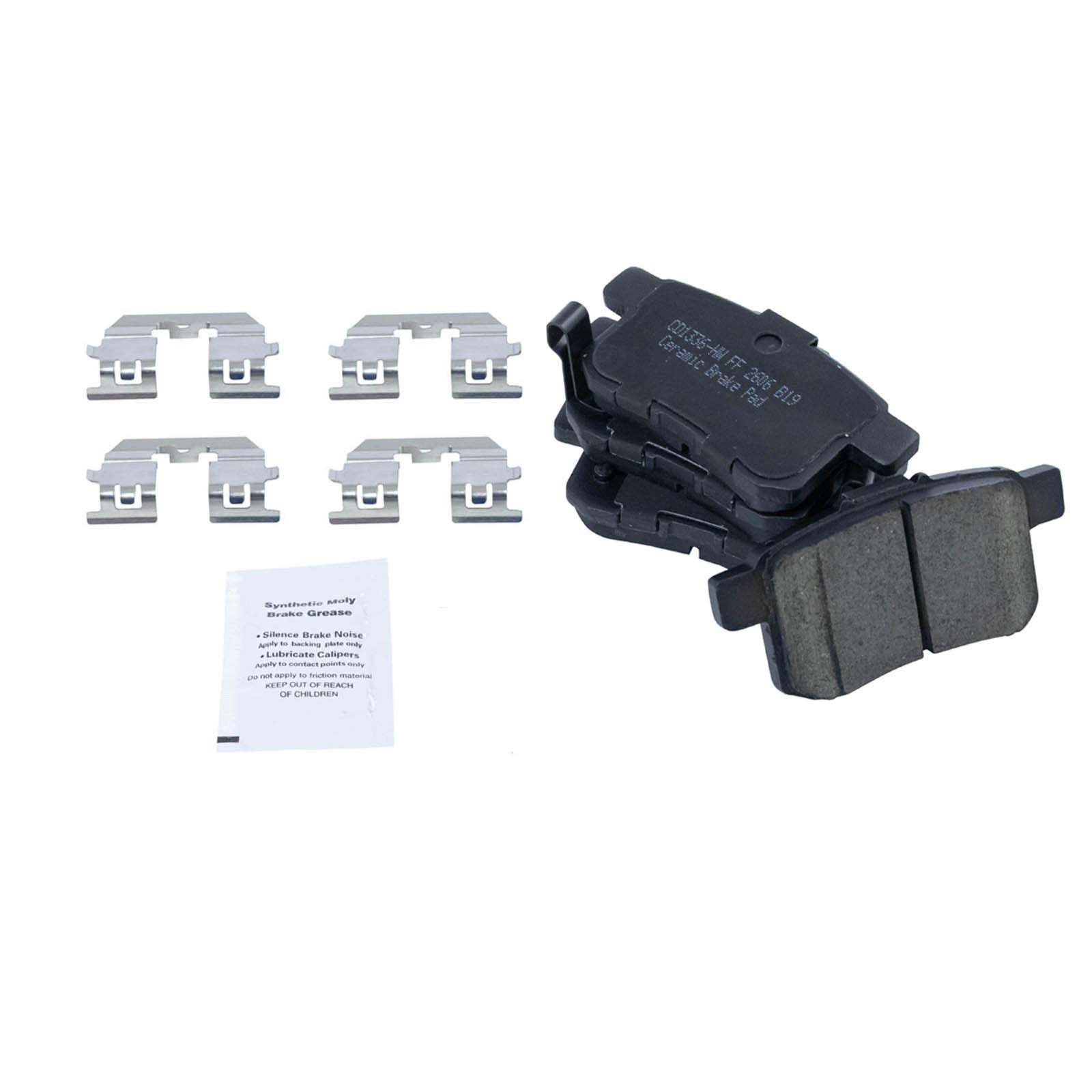 Trq Front And Rear Brake Pad & Rotor Kit Brake Pads Brake Rotor Ceramic Compatible With 2013-2017 Honda Accord