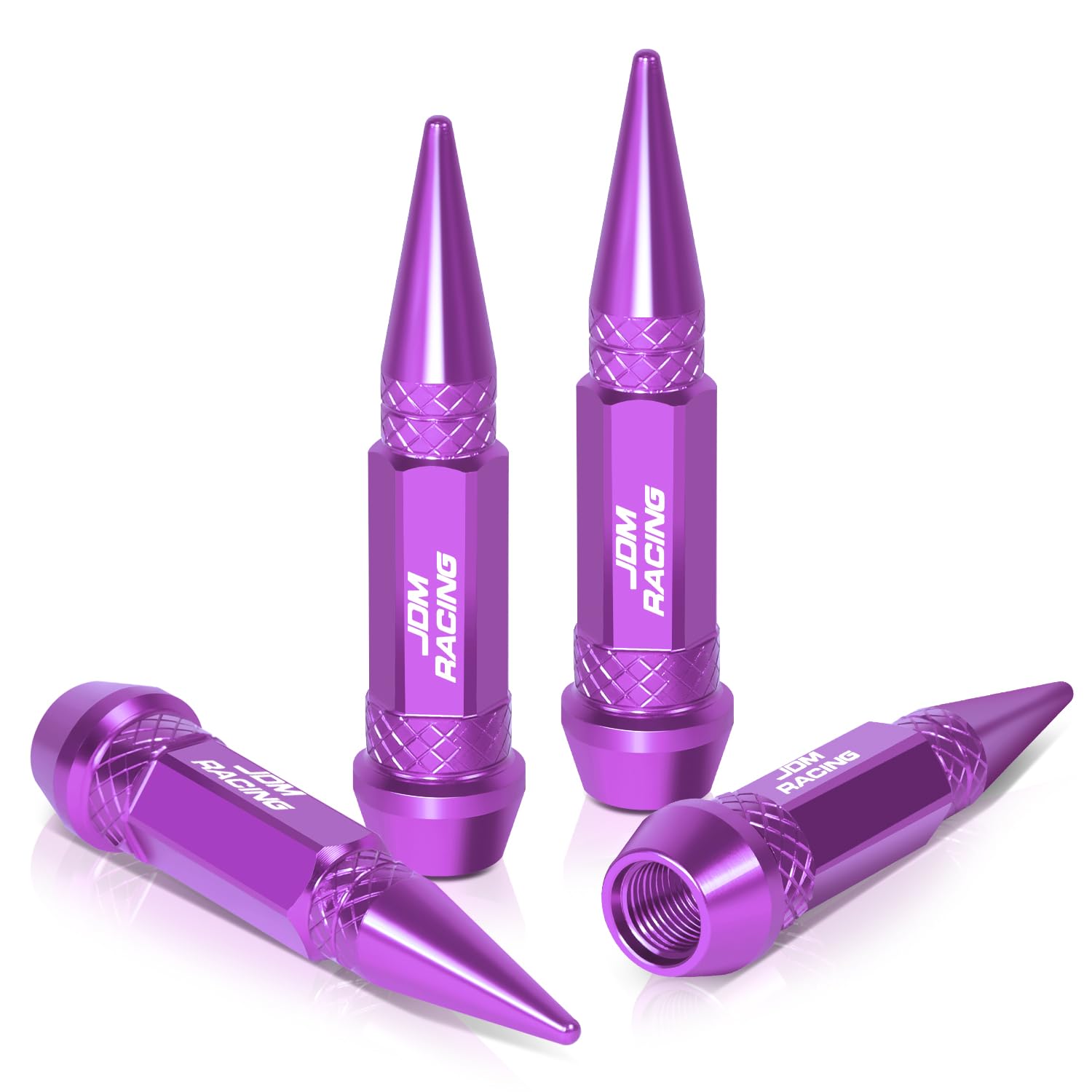 Auto Dynasty Tire Valve Stem Caps 4 Pieces 60Mm Anodized Aluminum Universal Stem Covers For Cars, Suvs, Bike And Bicycle, Trucks