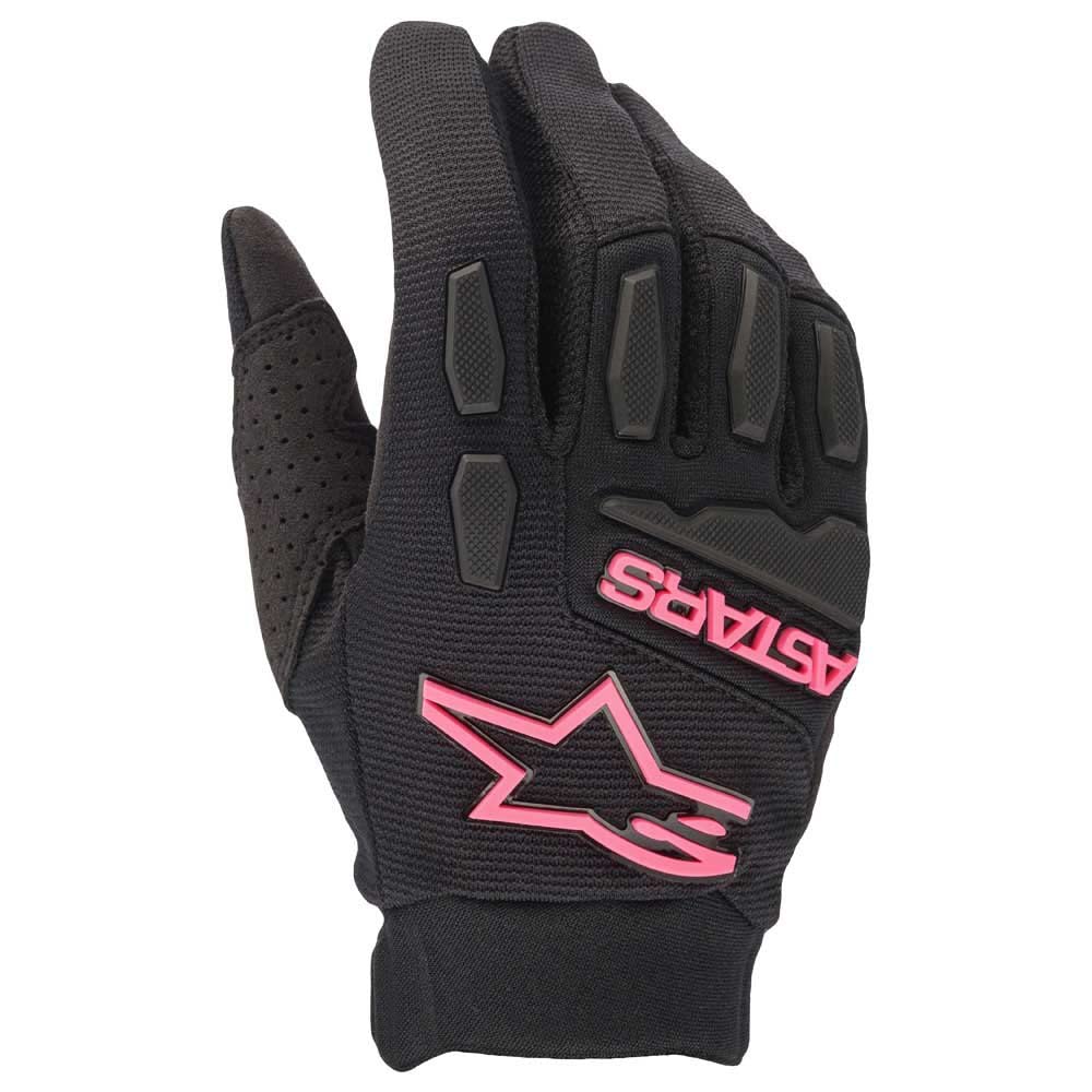 Alpinestars Stella Full Bore Gloves Black/Pink Fluo Lg (3583622-1390-L)