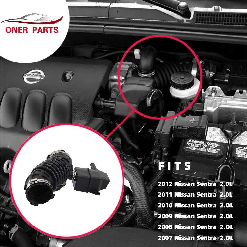 Engine Air Cleaner Intake Hoses Replaces 16576-Et00A - Fits Nissan Sentra 2.0L 2007, 2008, 2009, 2010, 2011, 2012 Fresh Air Duct Tube Hoses 16576Et00A, 16576 Et00A,16576Et000, 696-003