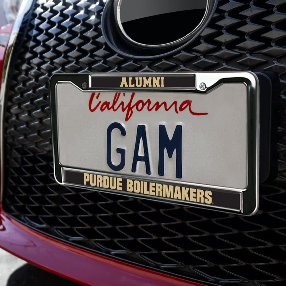 Purdue University Alumni Logo Full Size Standard License Plate Metal Frame