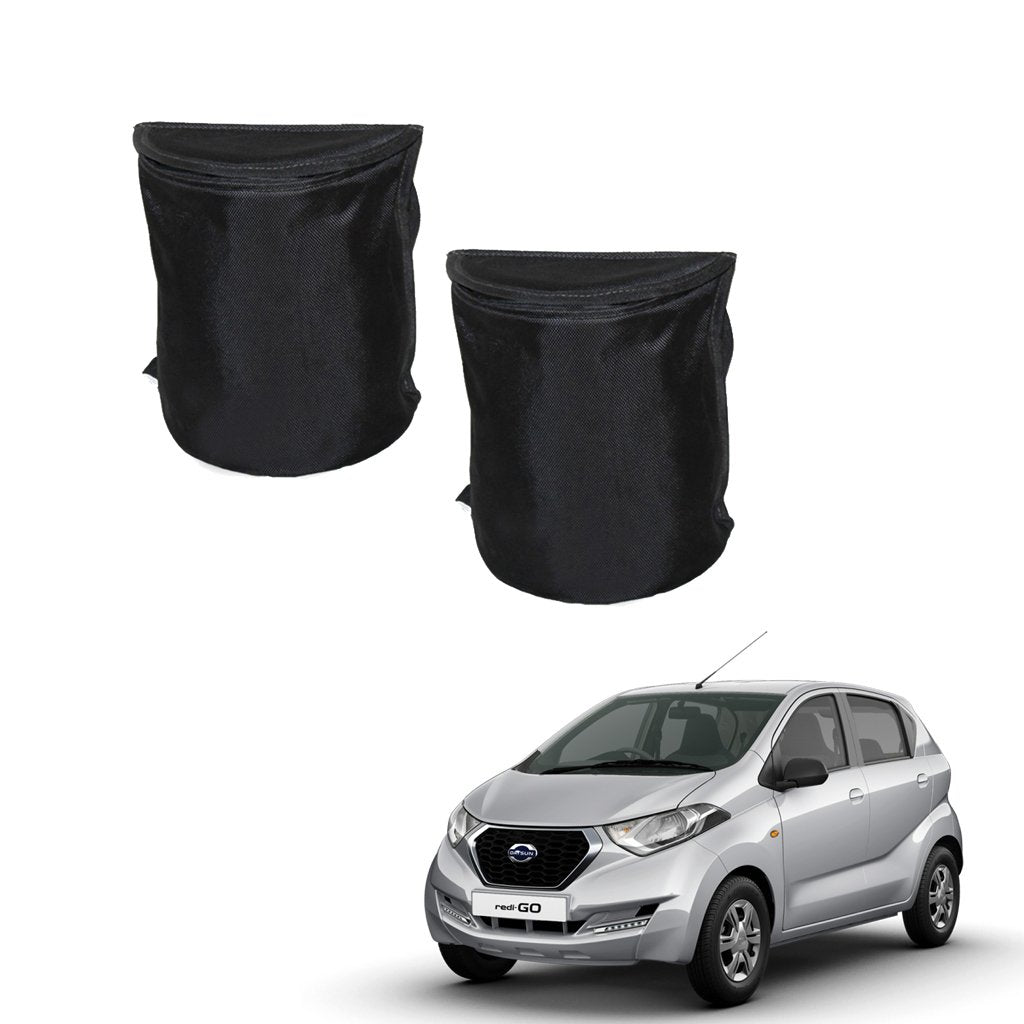 Kozdiko Semi Cylindrical Car Dustbin Set of 2 Pcs for Datsun Redi Go