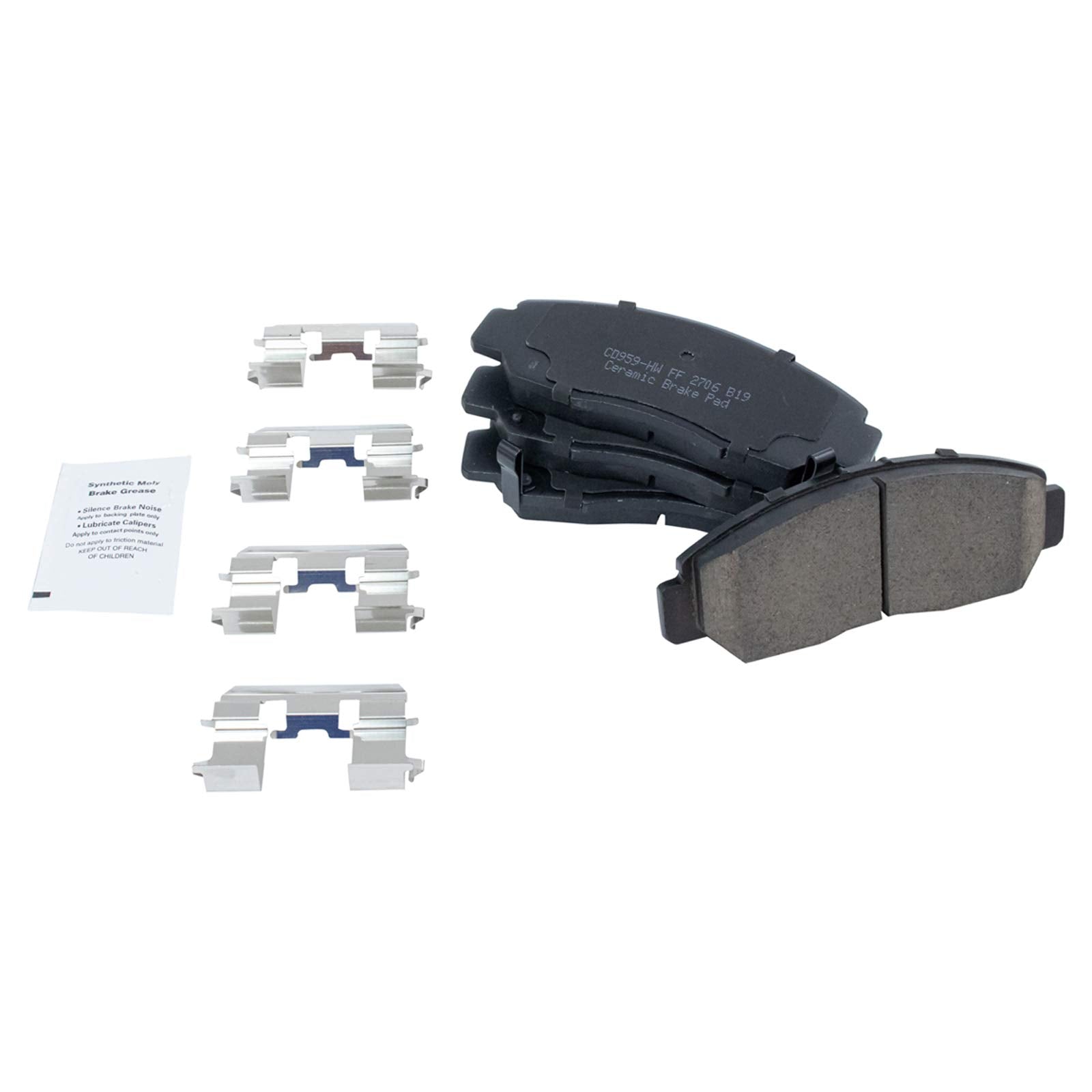 Trq Front Brake Pad & Rotor Kit Brake Pads Brake Rotor Ceramic Premium G-Coated Compatible With 2003-2007 Honda Accord 2006-2010