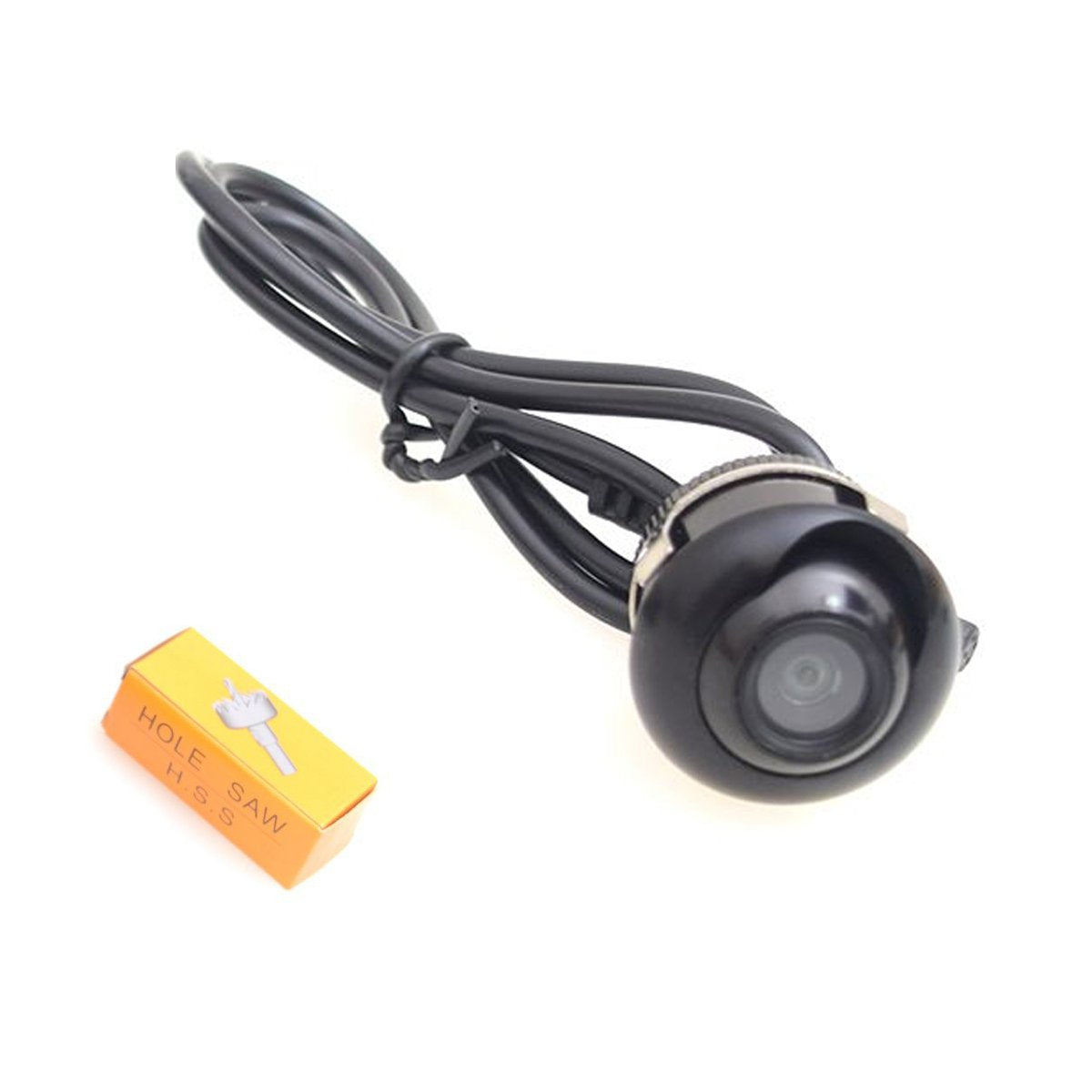 Backup Camera, Hole Drilling 22.5Mm Ekylin Car Auto Backup Camera Cam Screw Bumper Mount Universal Fit Parking Assistance Grid L