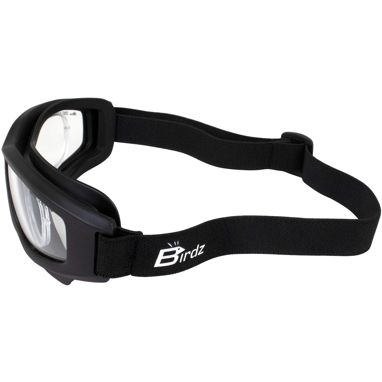 Birdz Eyewear Flyer Sports Goggles - ANSI Z81+ Safety, Clear & Smoke Lenses, Adult Size, Model FLYERCL:FLYERSM