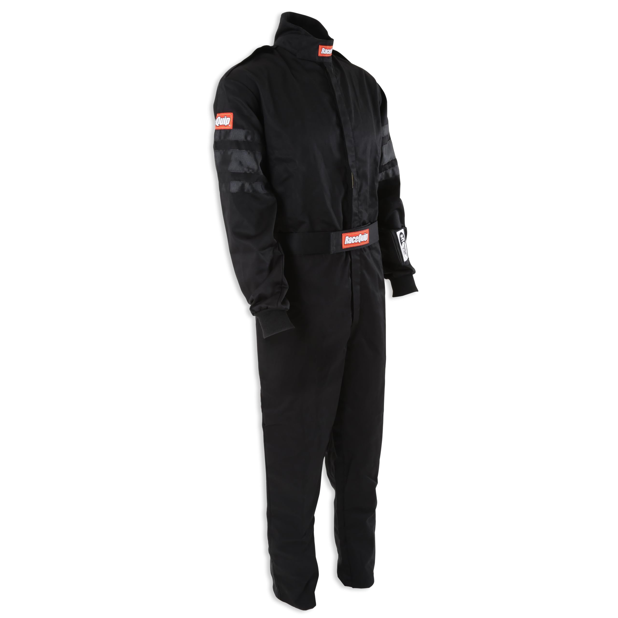 Racequip 110004Rqp 110 Series 1-Pc Driving Suit Sfi 3.2A/1 Black Medium-Tall