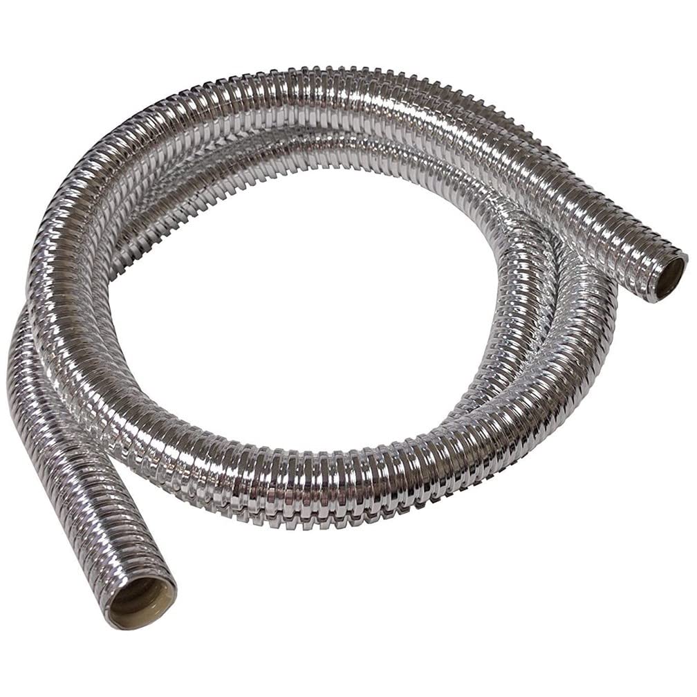 Bentley Harris Convoshield Aluminized Nylon Wire Loom Tubing - 3/8'' Inch Diameter - 39 Inch Long  Chrome Finish Wire Loom  High