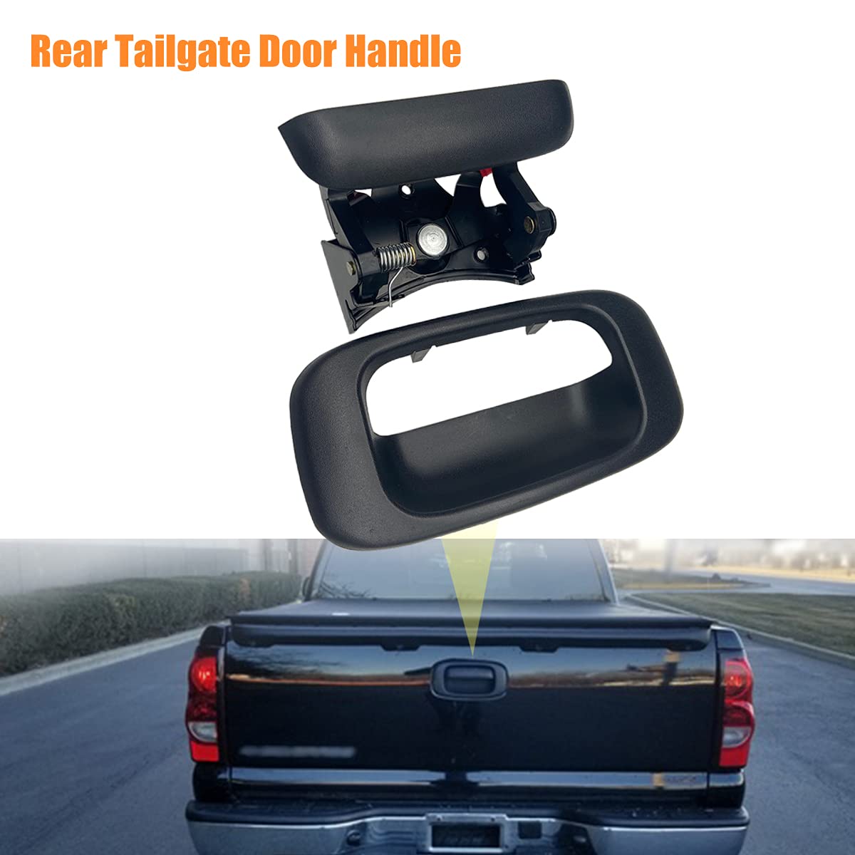 Npauto Tailgate Handle Latch Compatible With 1999 2000 2001 2002 2003 2004 2005 2006 Chevy Silverado 1500 2500 3500 Gmc Sierra H
