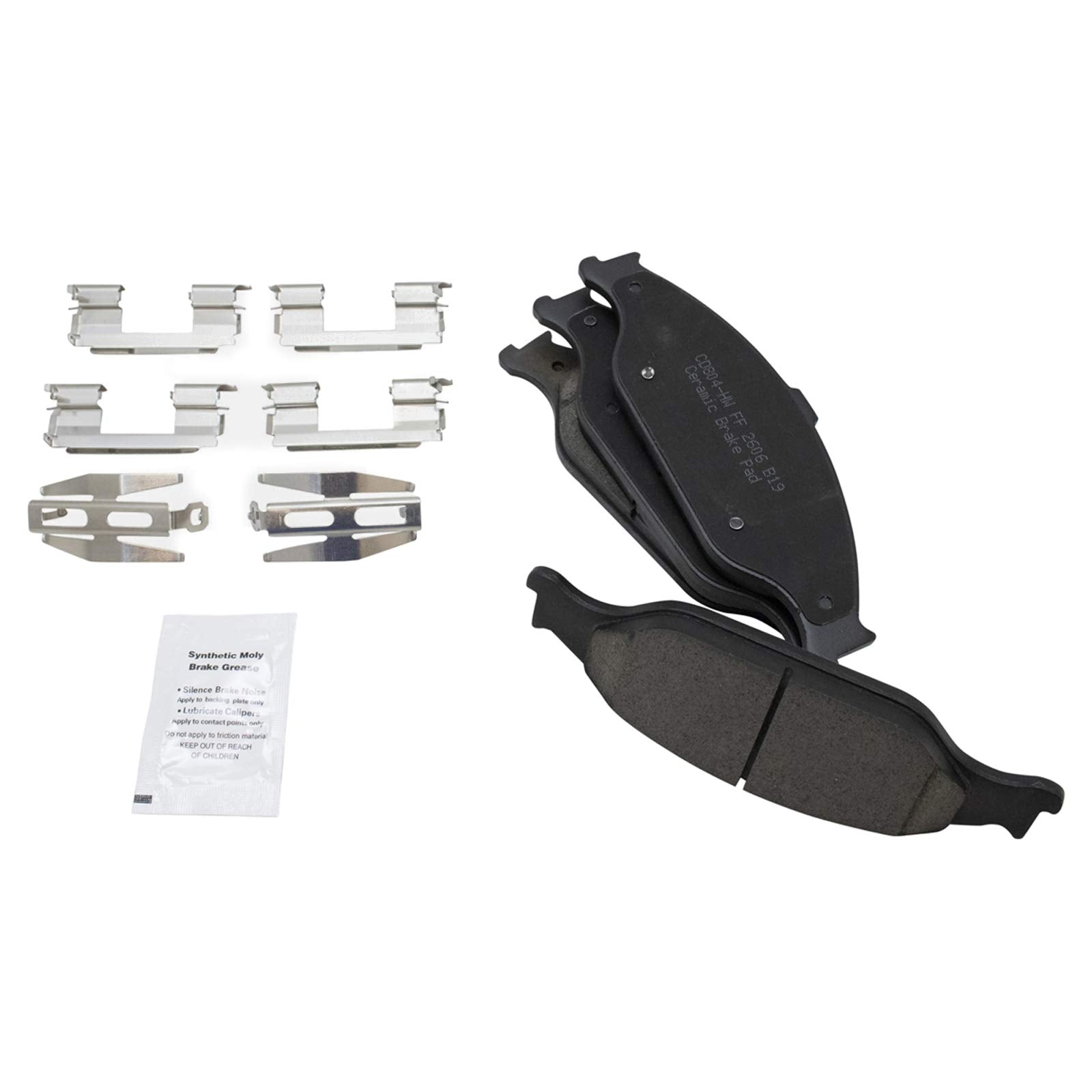 Trq Front Brake Pad & Rotor Kit Brake Pads Brake Rotor Ceramic Compatible With 1999-2004 Ford Mustang