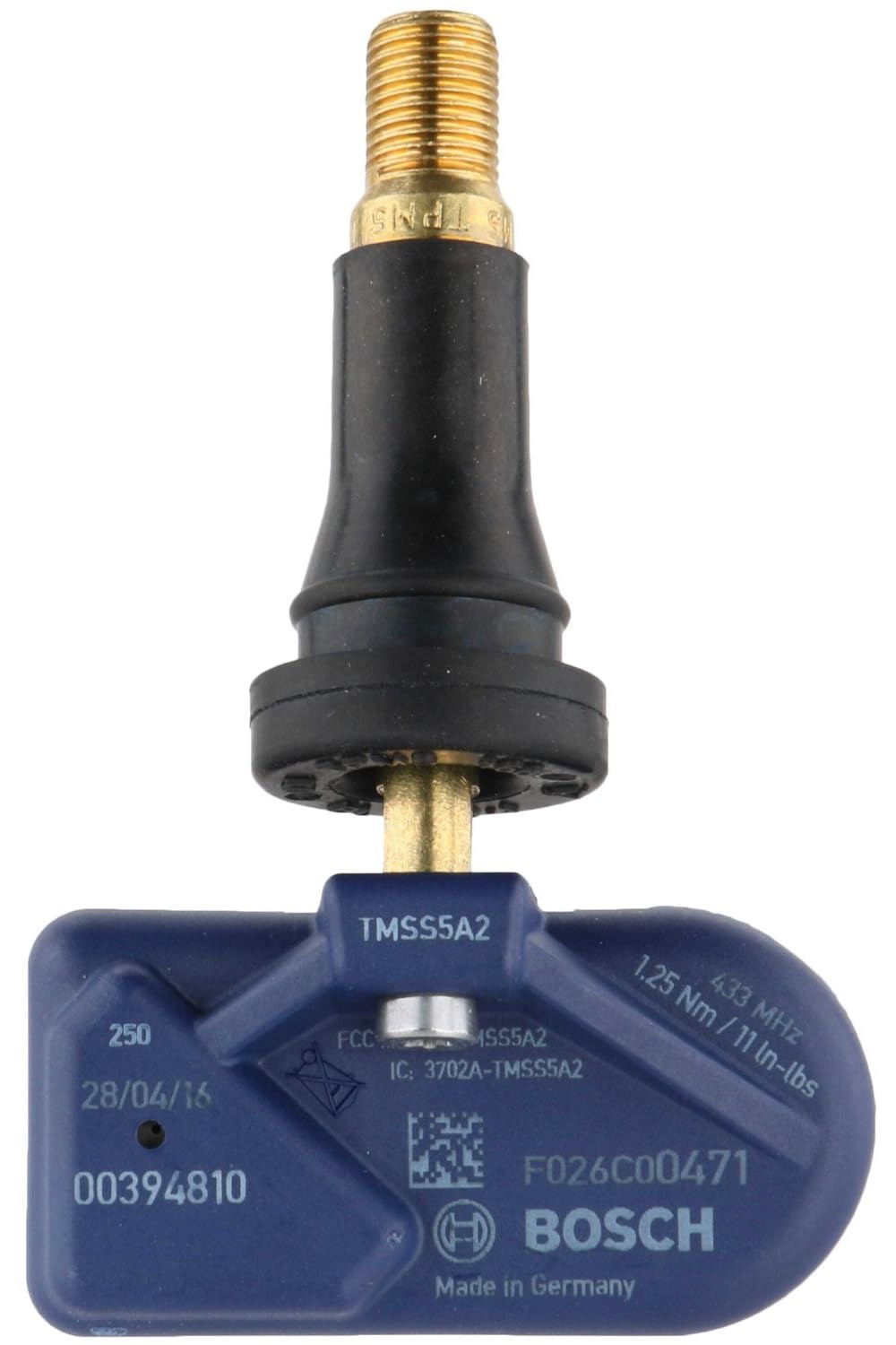 Bosch QF0471 Universal Quick FIT Tire Pressure Monitoring System Sensor (TPMS) for Steel Wheels