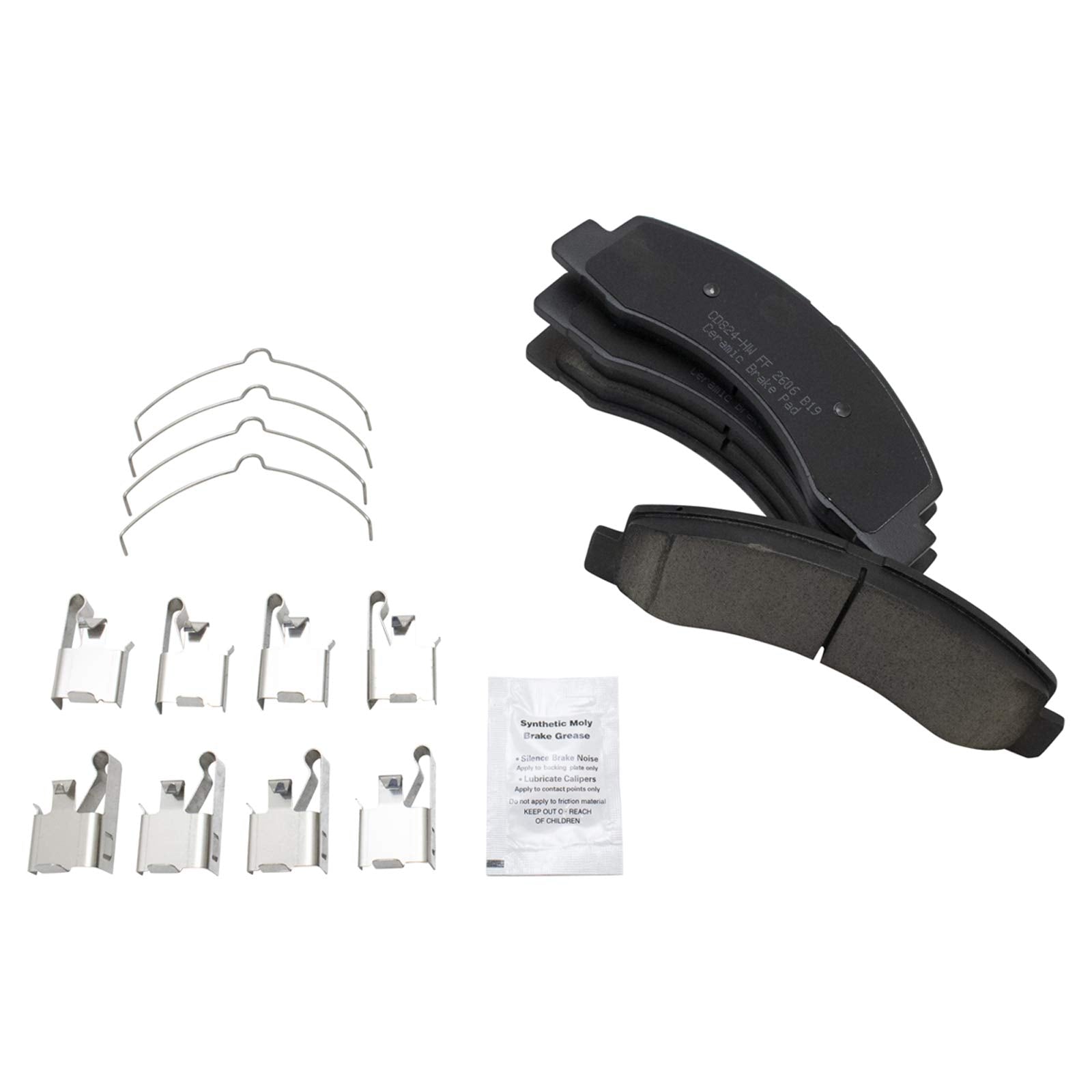 Trq Front Brake Pad & Rotor Kit Brake Pads Brake Rotor Ceramic Compatible With 2000-2005 Ford Excursion 2000-2004 F-250 Super Du