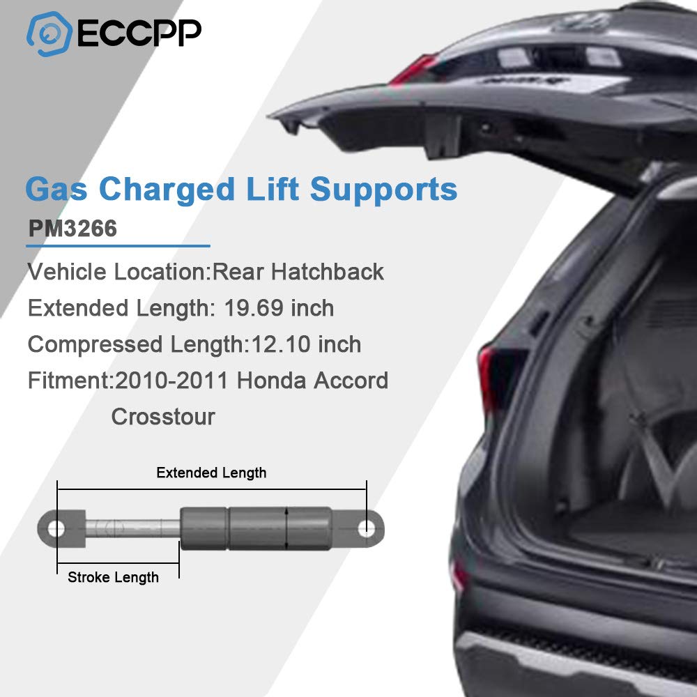 ECCPP Lift Support Rear Hatchback Struts Gas Springs for Honda for Accord Crosstour 2010-2011,for Honda Crosstour 2012-2015 Comp