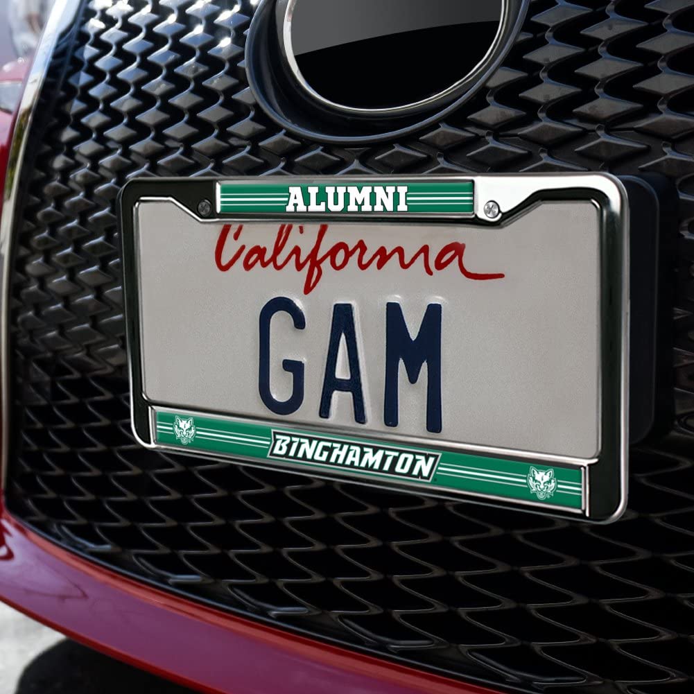 GRAPHICS & MORE Full Size Metal License Plate Frame - Binghamton University Alumni Design, One Size