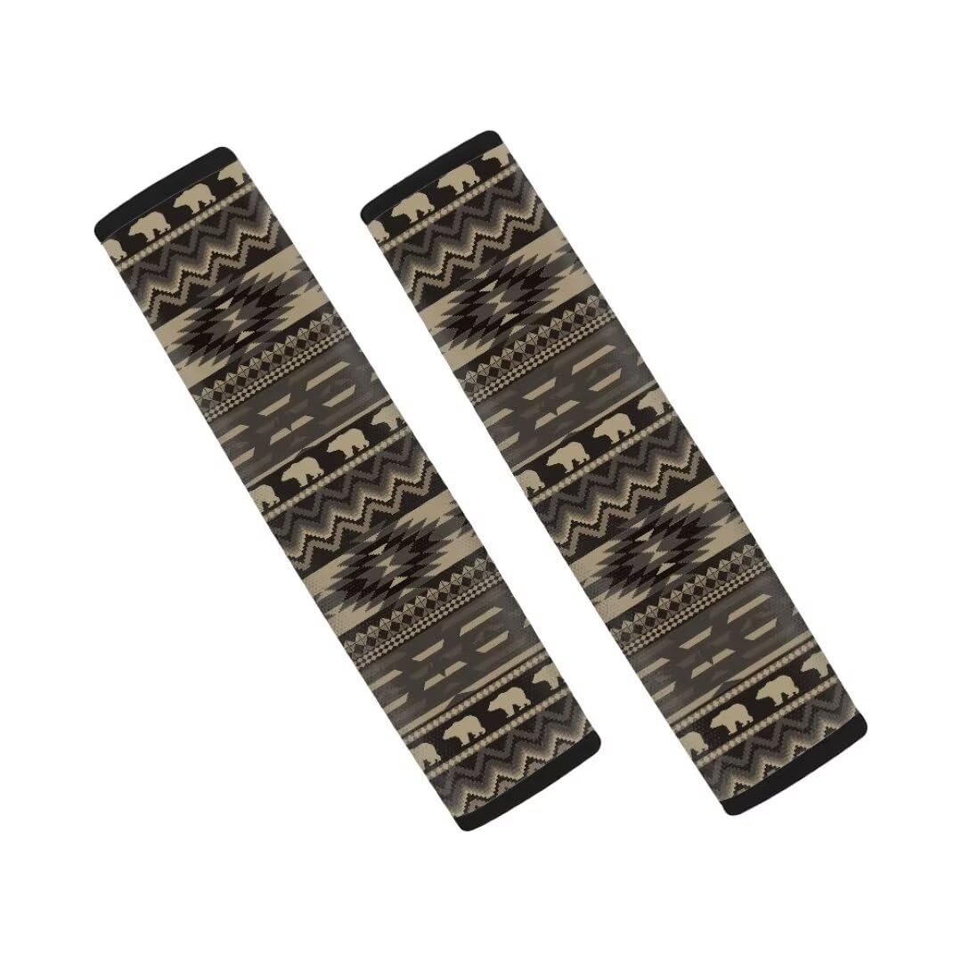Coldinair Tribal Aztec Geometric Car Seat Belt Pads Seatbelt Covers,Soft Comfort Shoulder Seatbelt Pads Cover Seat Belt Cushion