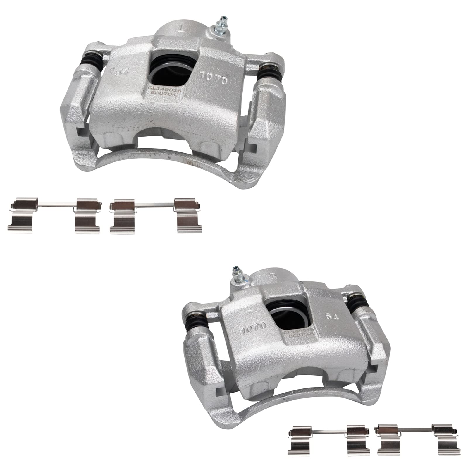 Trq Front Brake Caliper Set Compatible With 2004-2011 Chevrolet Aveo 2007-2011 Aveo5 2013-2015 Spark 2009-2010 Pontiac G3 2004-2