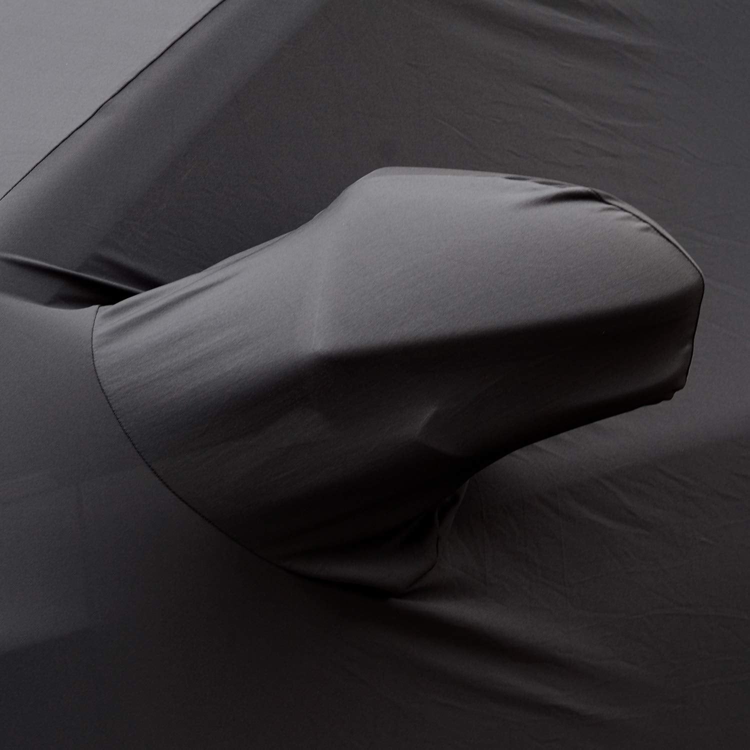 Winpower Indoor Car Cover Velvet Stretch Cloth Dust-Proof Underground Garage Car Show For Pickup Truck, Large Suv, Black, 232 X