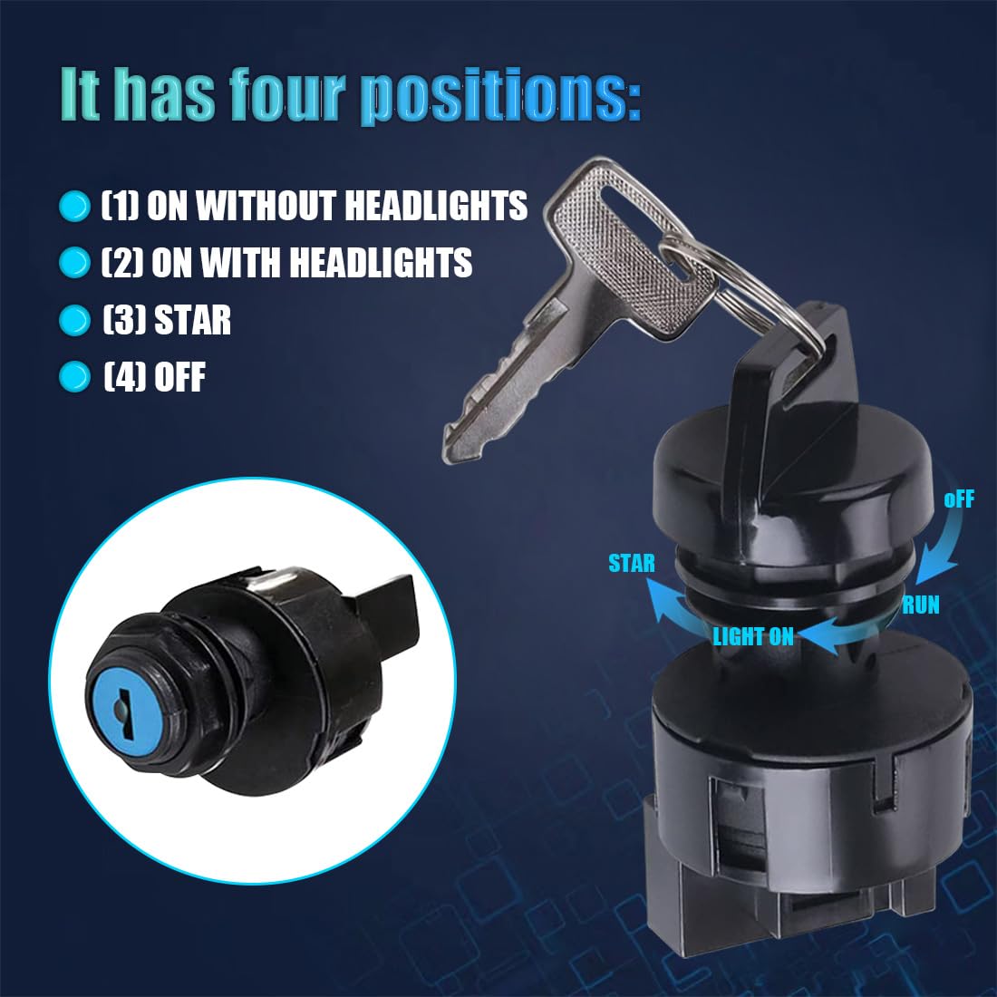Ignition Switch Key Fits For Polaris Trail Blazer 250 330 400 Trail Boss 325 330 Polari Sportsman 850 Xp Eps Touring Efi Polaris