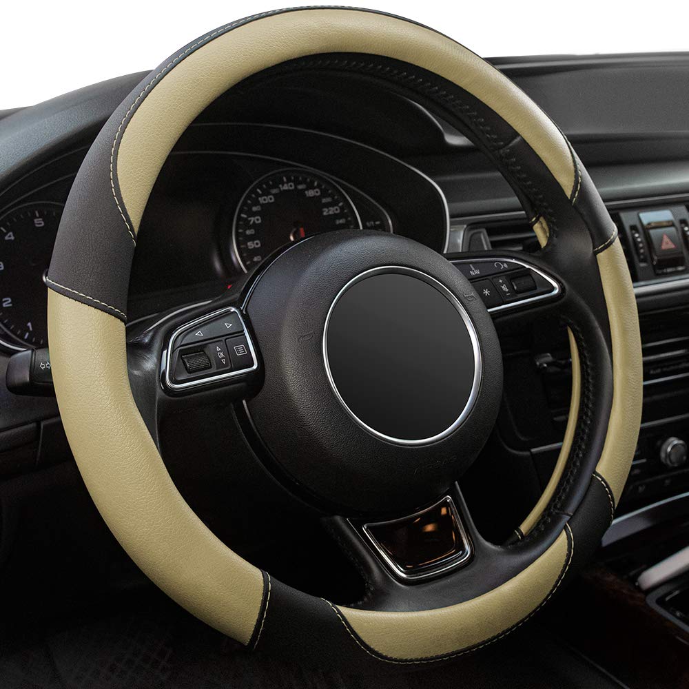 Universal Car Steering Wheel Cover Breathable Anti-Slip, 15 Inch Microfiber Leather Auto Steering Wheel Cover For Car Truck Suv 