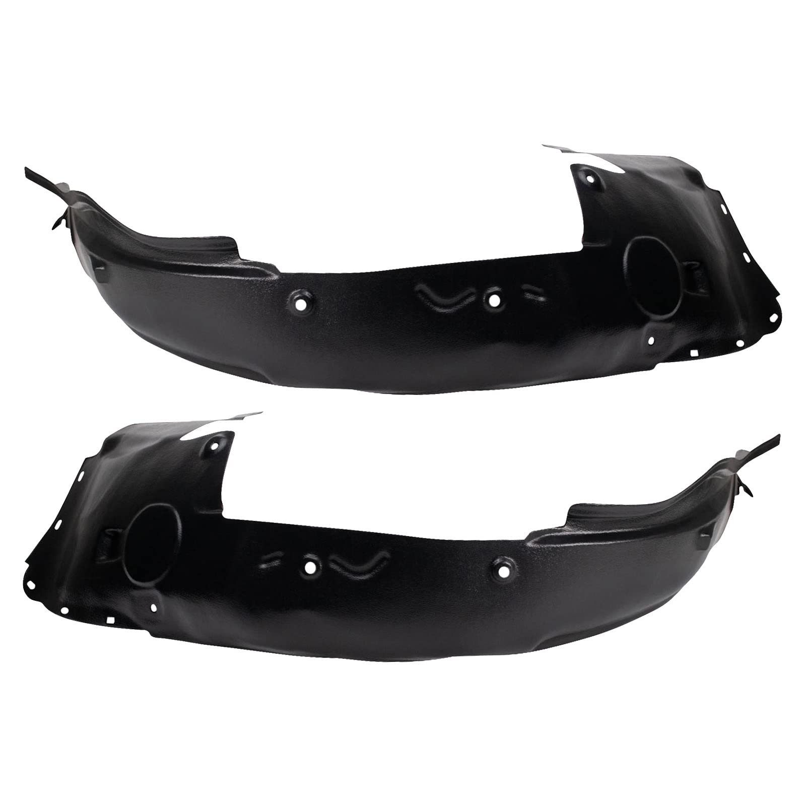 Trq Front Inner Fender Liner Set Compatible With 2006-2011 Cadillac Dts Gm1250116 Gm1251116