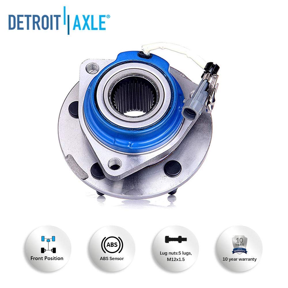 Detroit Axle - Pair 513121 Wheel Bearing Hubs Front For Chevy Impala Monte Carlo Buick Lacrosse Lesabre Cadillac Dts Pontiac Gra