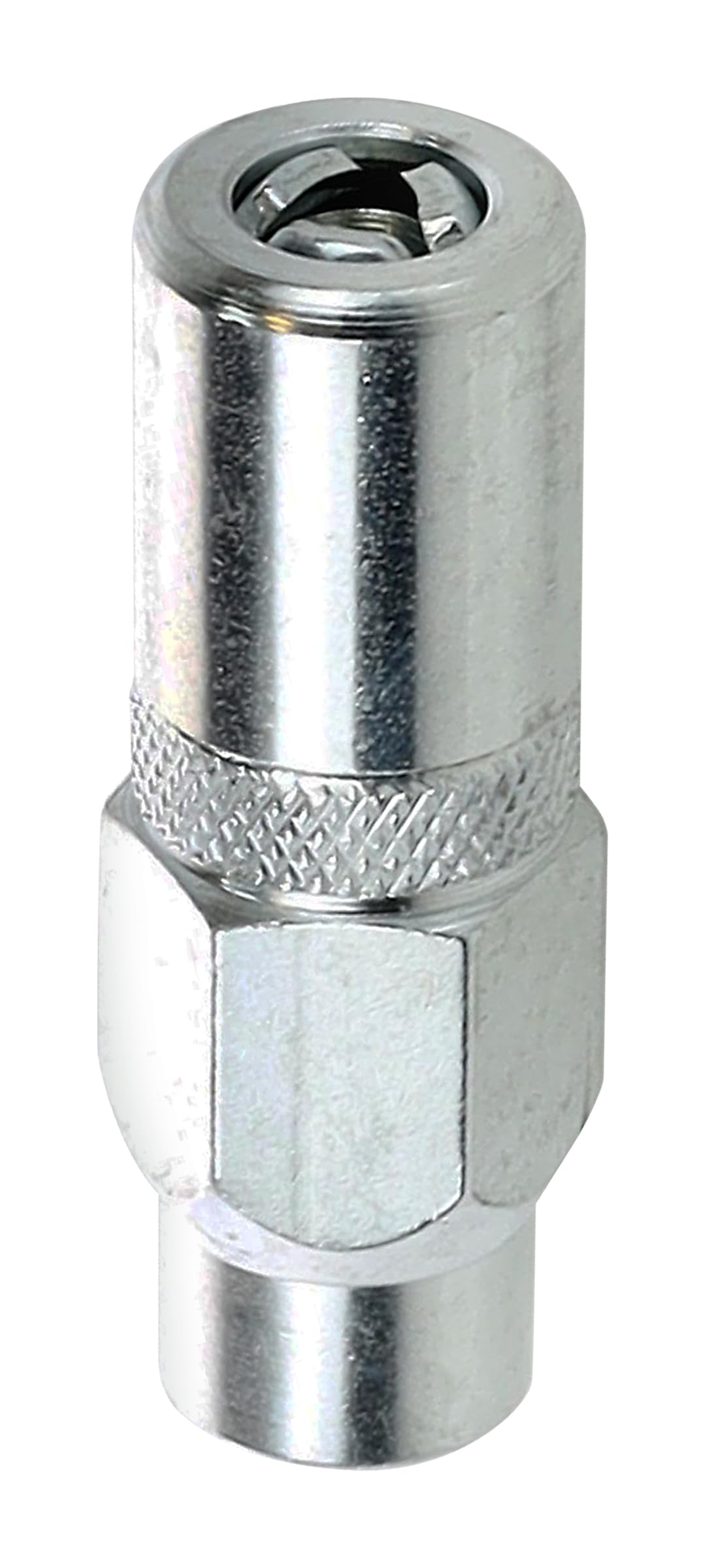Lumax Lx-1402 Silver 1/8 Of An Inch Npt Heavy-Duty Grease Coupler. For Hand And Most Air-Powered Grease Guns. 1/8 Inches Npt Fem