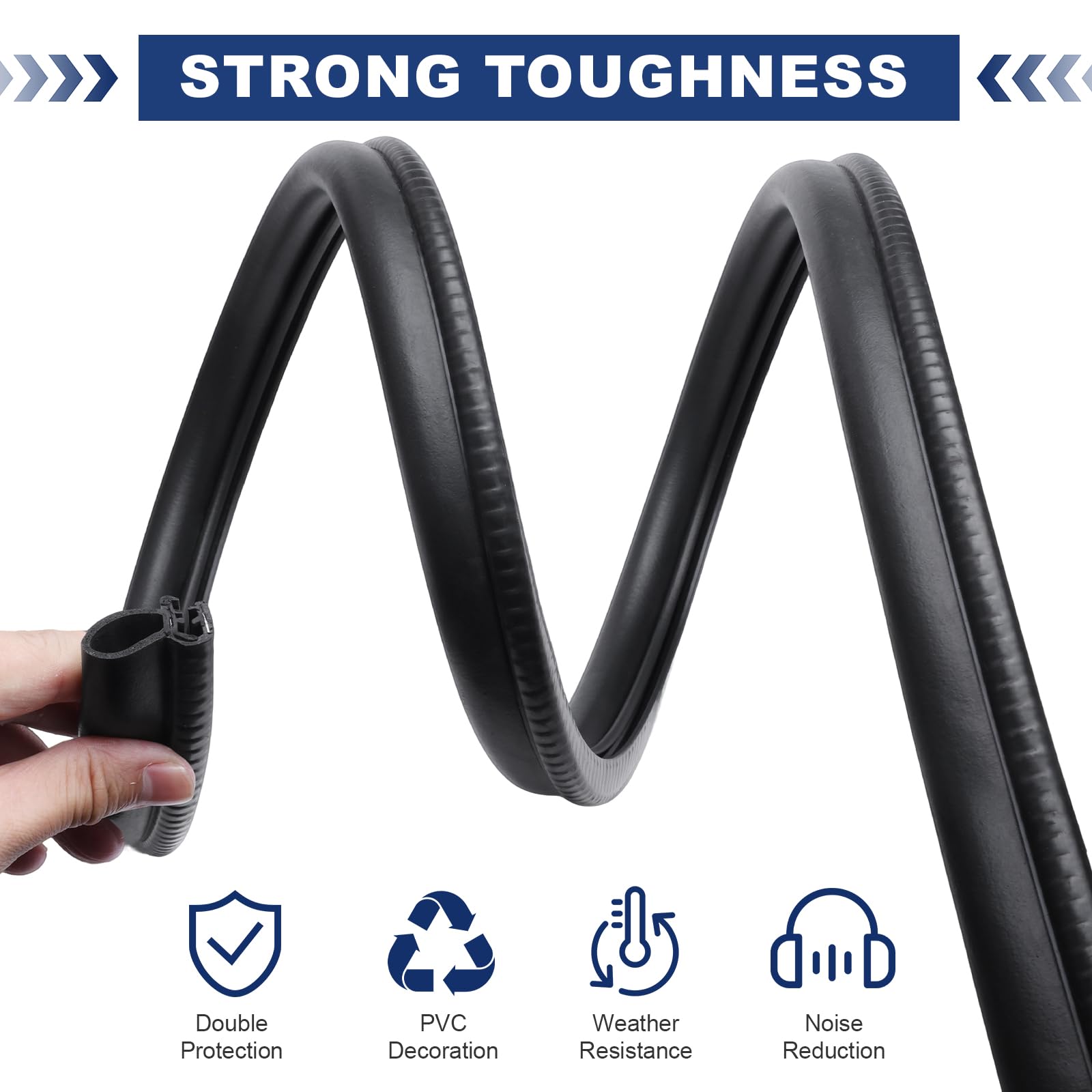 Storystore Automotive Door Weather Stripping 20Ft Car Door Rubber Edge Trim Seal Strip Gasket With Side Car Door Seal For Car Bu