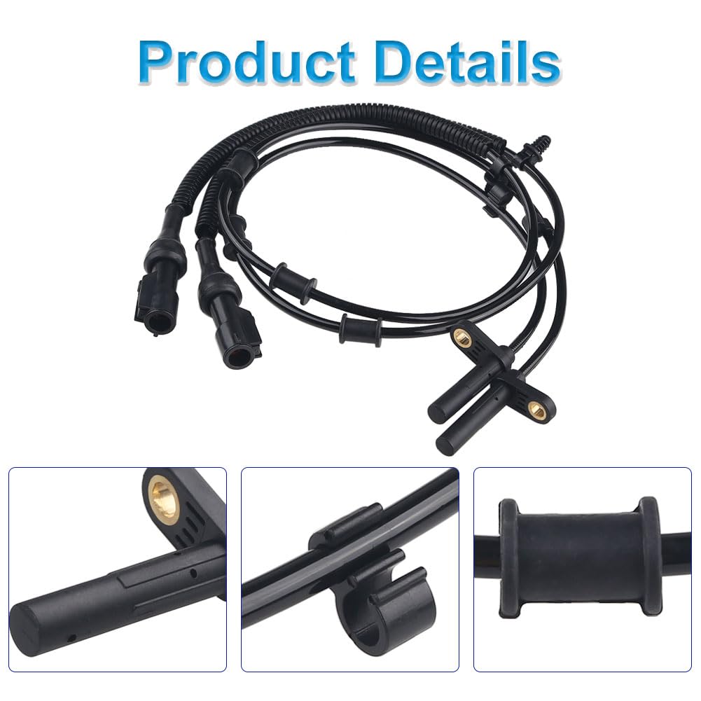 WMPHE Compatible with 1 Pair Front Left & Right ABS Wheel Speed Sensor Ford F150 2005 2006 2007 2008, Lincoln Mark LT 2007 2008,