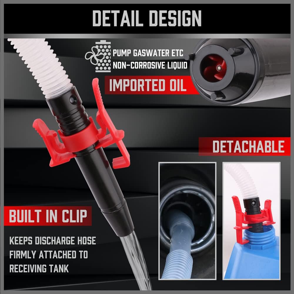 Sedy Electric Hand Pump, Portable Transfer Pump Battery Powered Siphon Liquid Extractor 2.2Gpm, For Gasoline Diesel Fuel