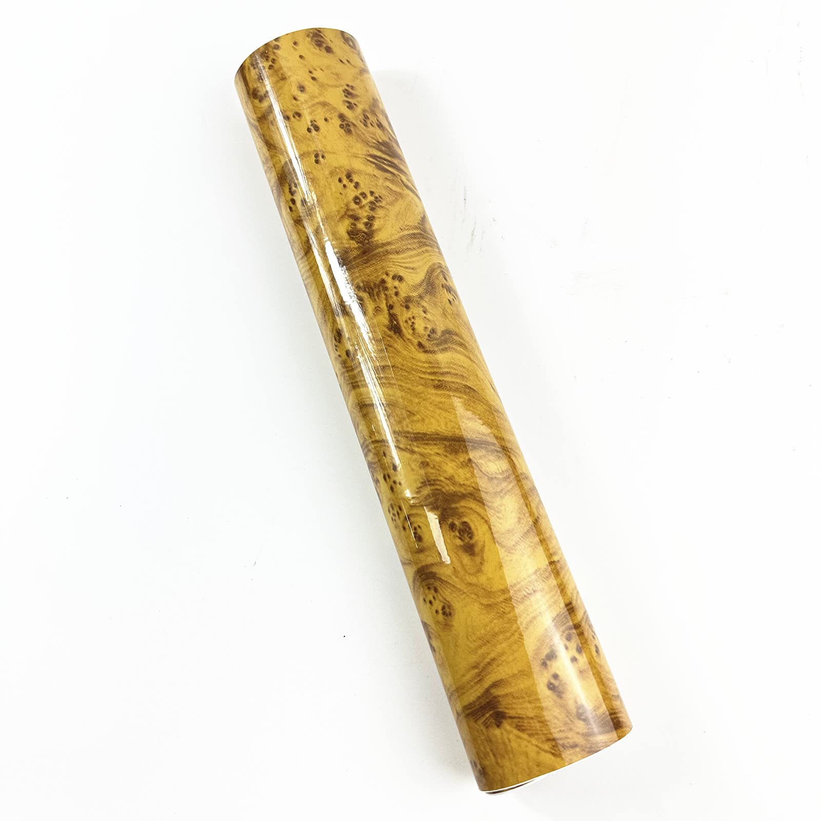 Moyishi Wood Grain Vinyl Sticker Decal Roll Car Interior Home Office Furniture DIY Film Wrap 30cmx100cm (Yellow)