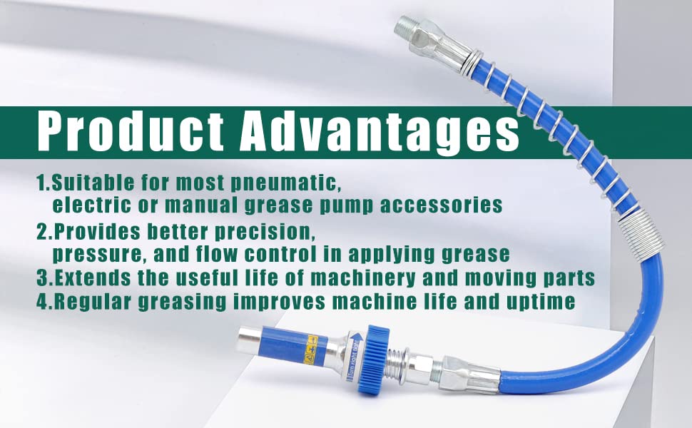 Dusledel High Pressure Grease Coupler - 10th Gen Heavy-Duty Lock Clamp Type Adapter Fits All Grease Guns