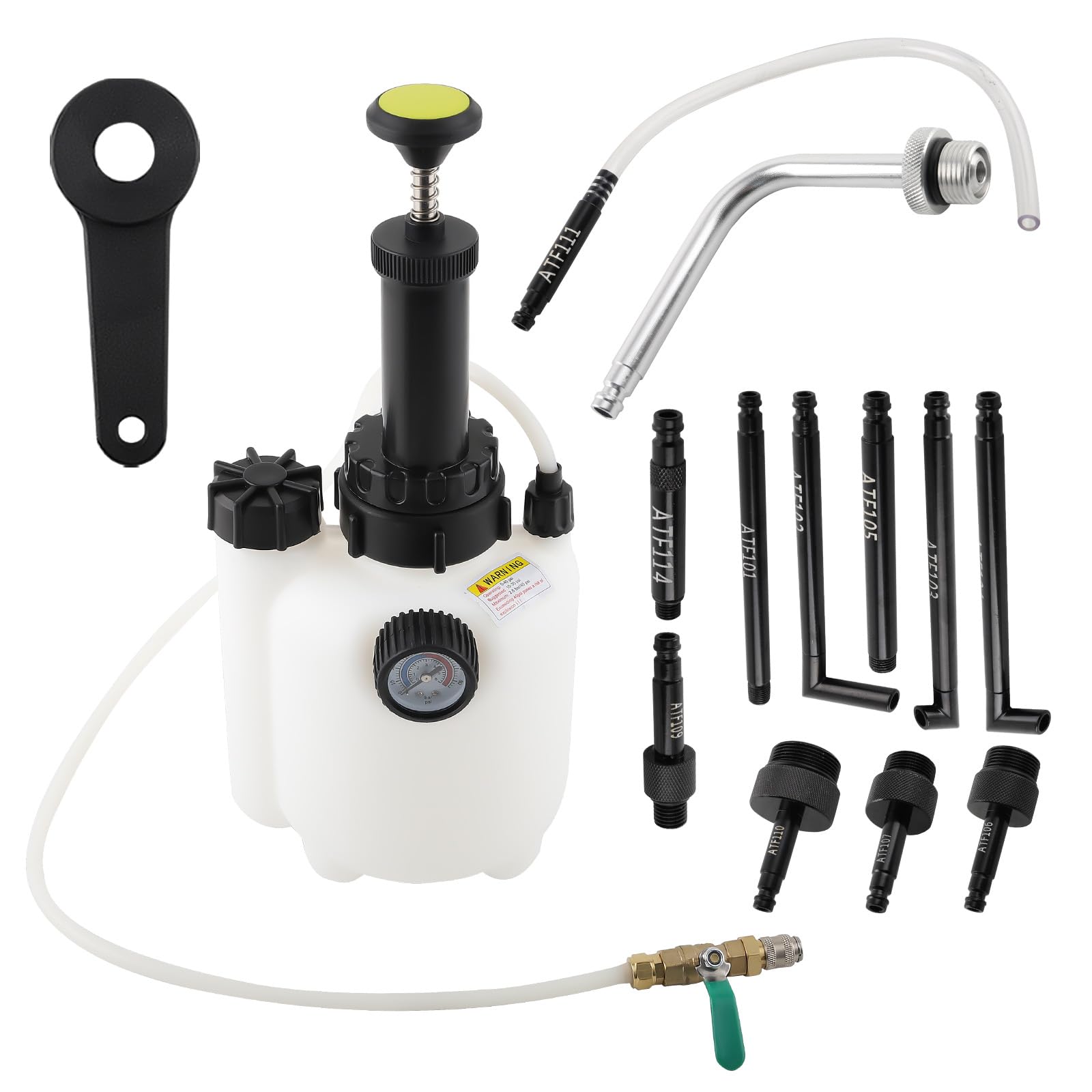 maXpeedingrods 3L Transmission Fluid Pump Transmission Oil Pump Extractor, Transmission Filler Pump with 12pc ATF Adapters, Manu