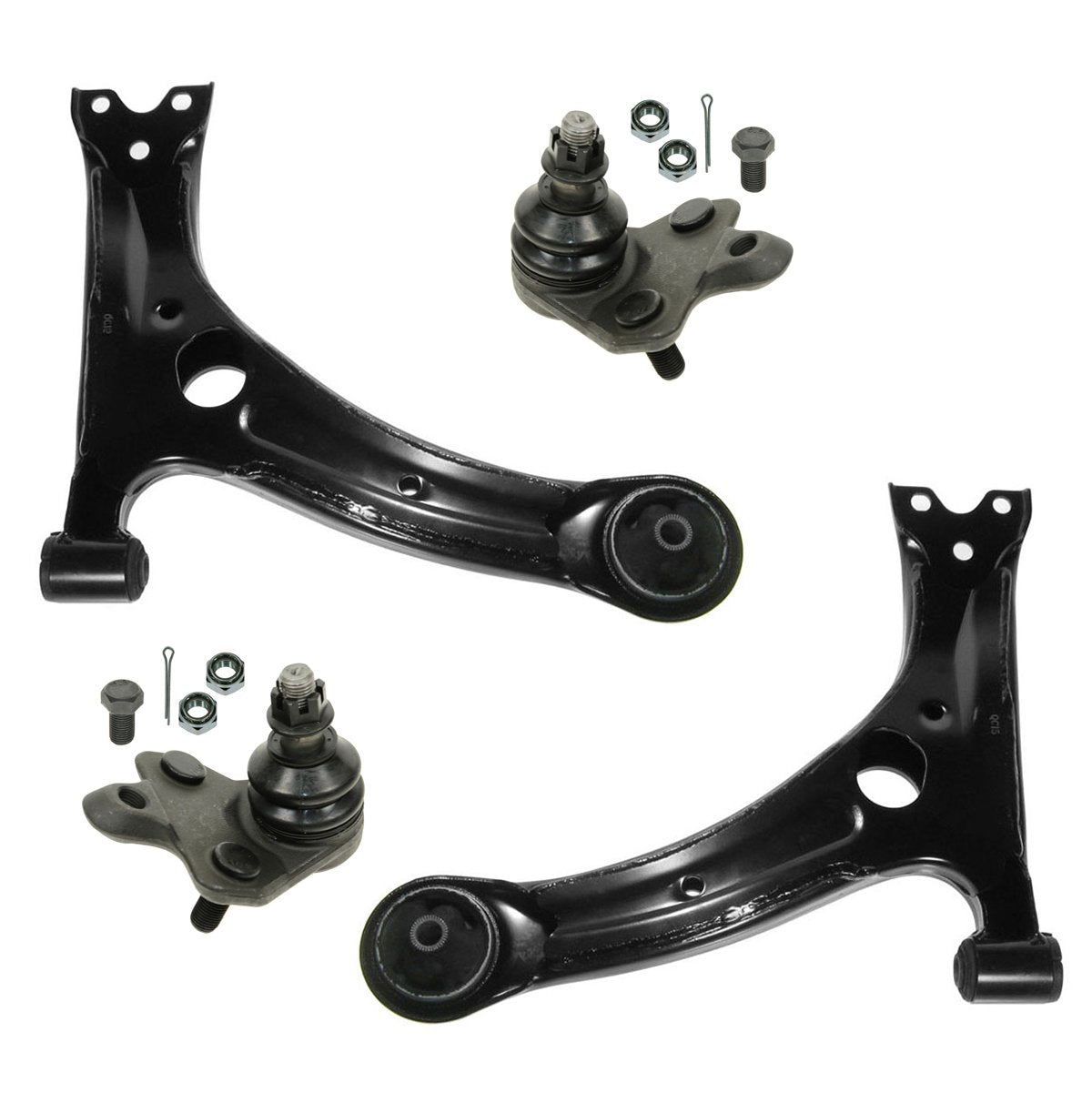 TRQ Front Lower Control Arm with Ball Joint Set Compatible with 2003-2008 Pontiac Vibe 2009-2013 Toyota Corolla 2003-2013 Matrix