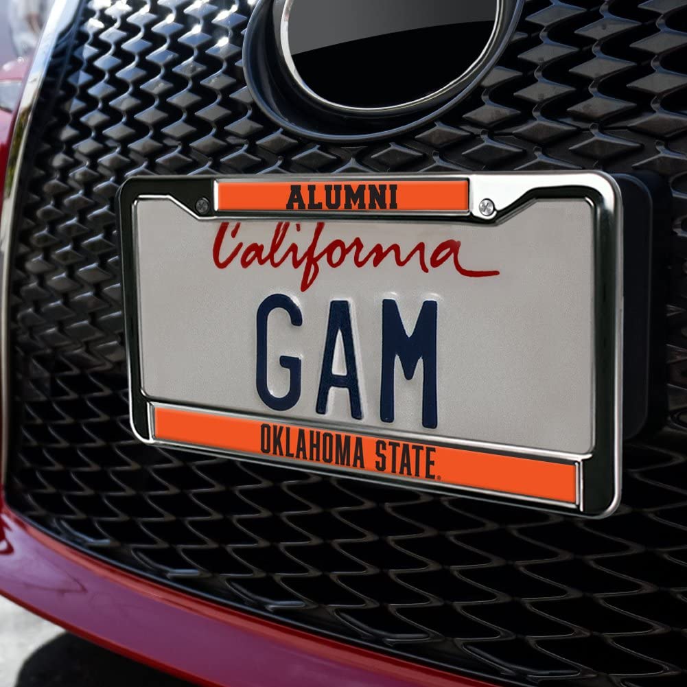 Oklahoma State University Alumni Logo Full Size Standard License Plate Metal Frame