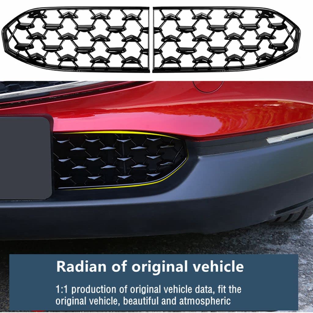 Ruiya CX30 Front Grill Inserts - 2PCS ABS Trims for 2020-2023 Mazda CX30 - 320MM Preferred Grilles