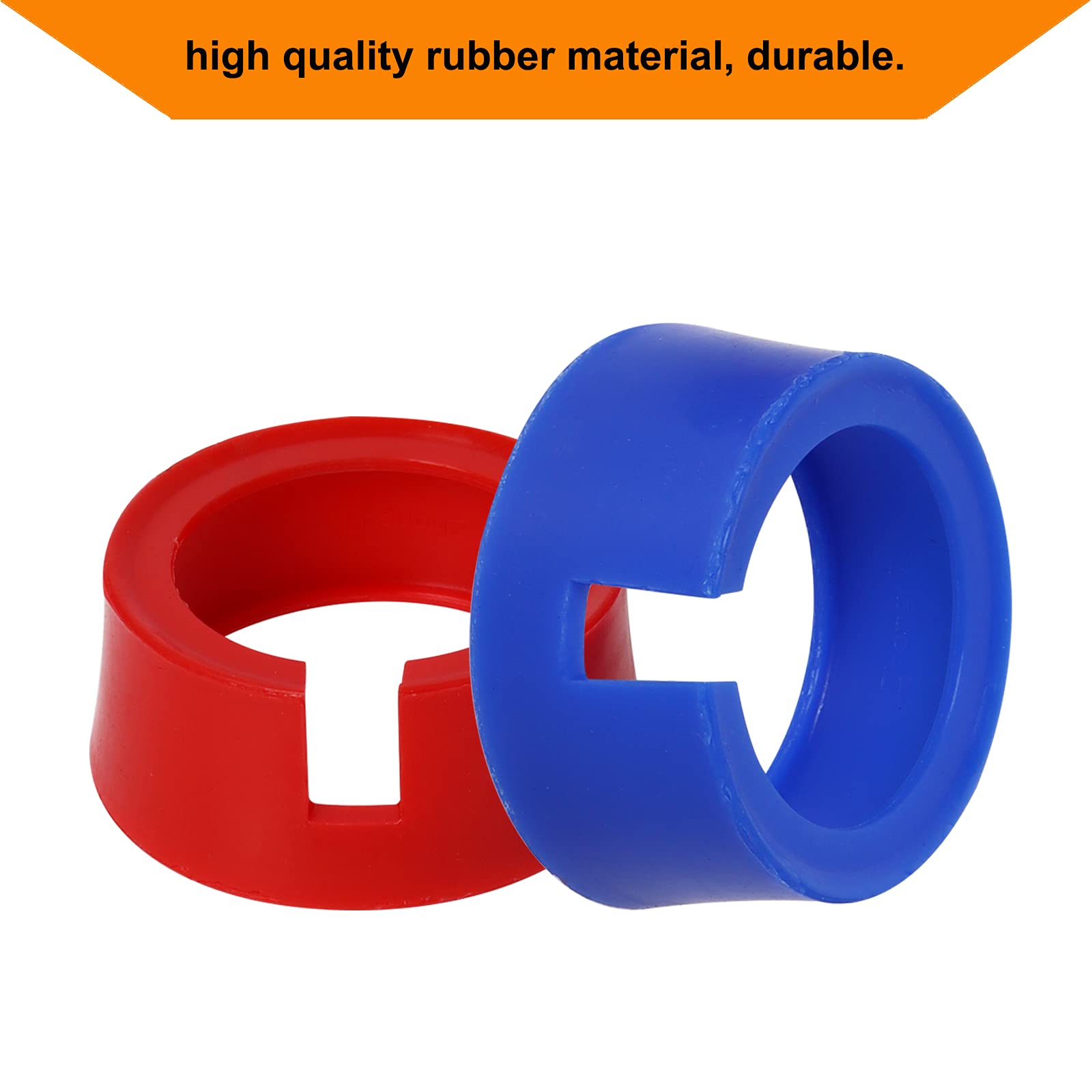 Gekufa 49190 Rubber Boot for Yellow Jacket HVAC Gauges - 3-1/8" Size, Red & Blue Protective Cover, 1 Pair