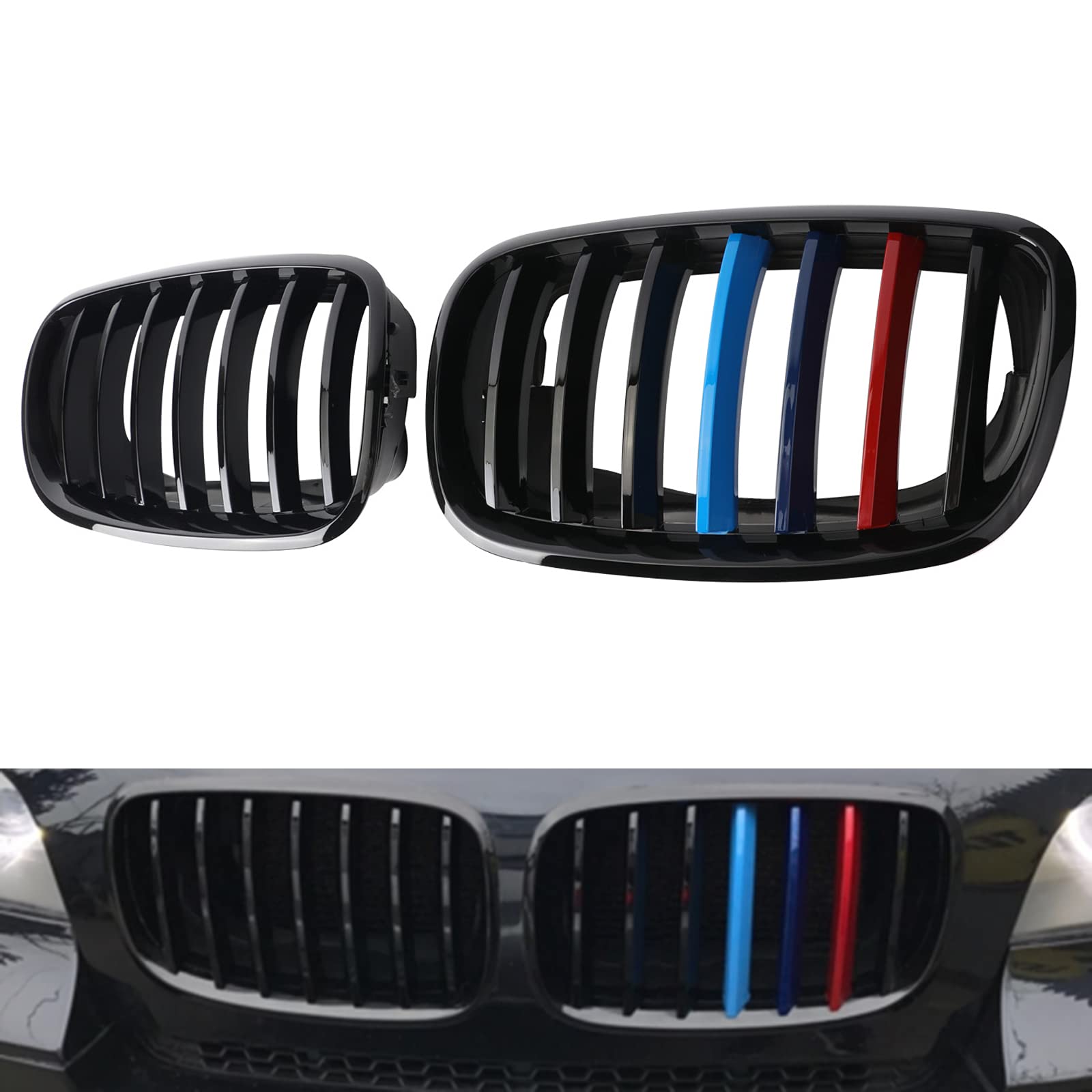 BILLDIO Front Grill M Color Grille For 2007-2014 X5 E70 X6 E71