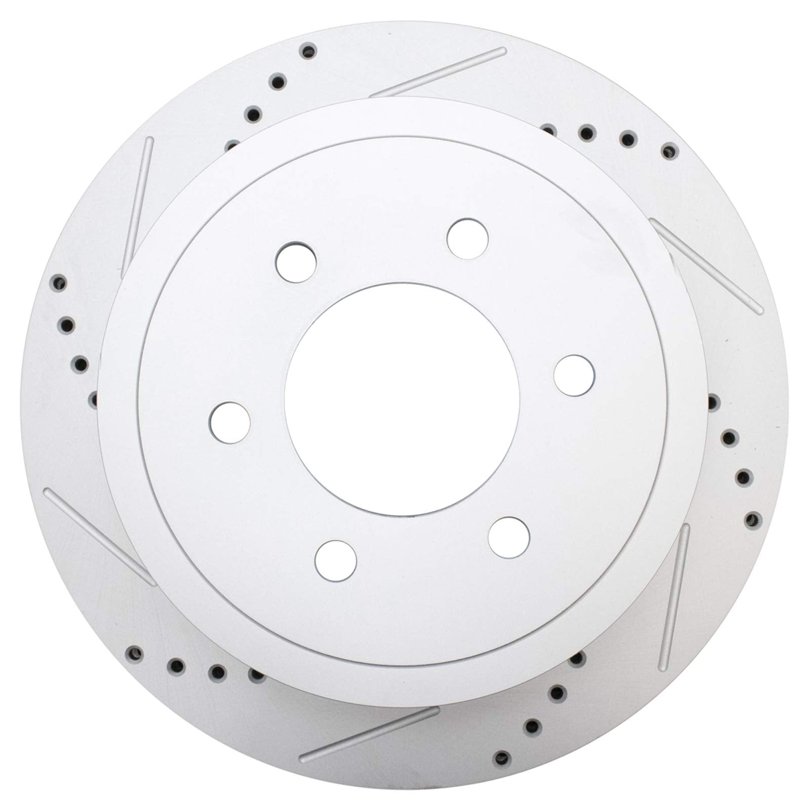 Trq Rear Performance Brake Rotors Set Vented Premium G-Coated Cross Drilled & Slotted Compatible With 2004-2011 Ford F-150 2006-