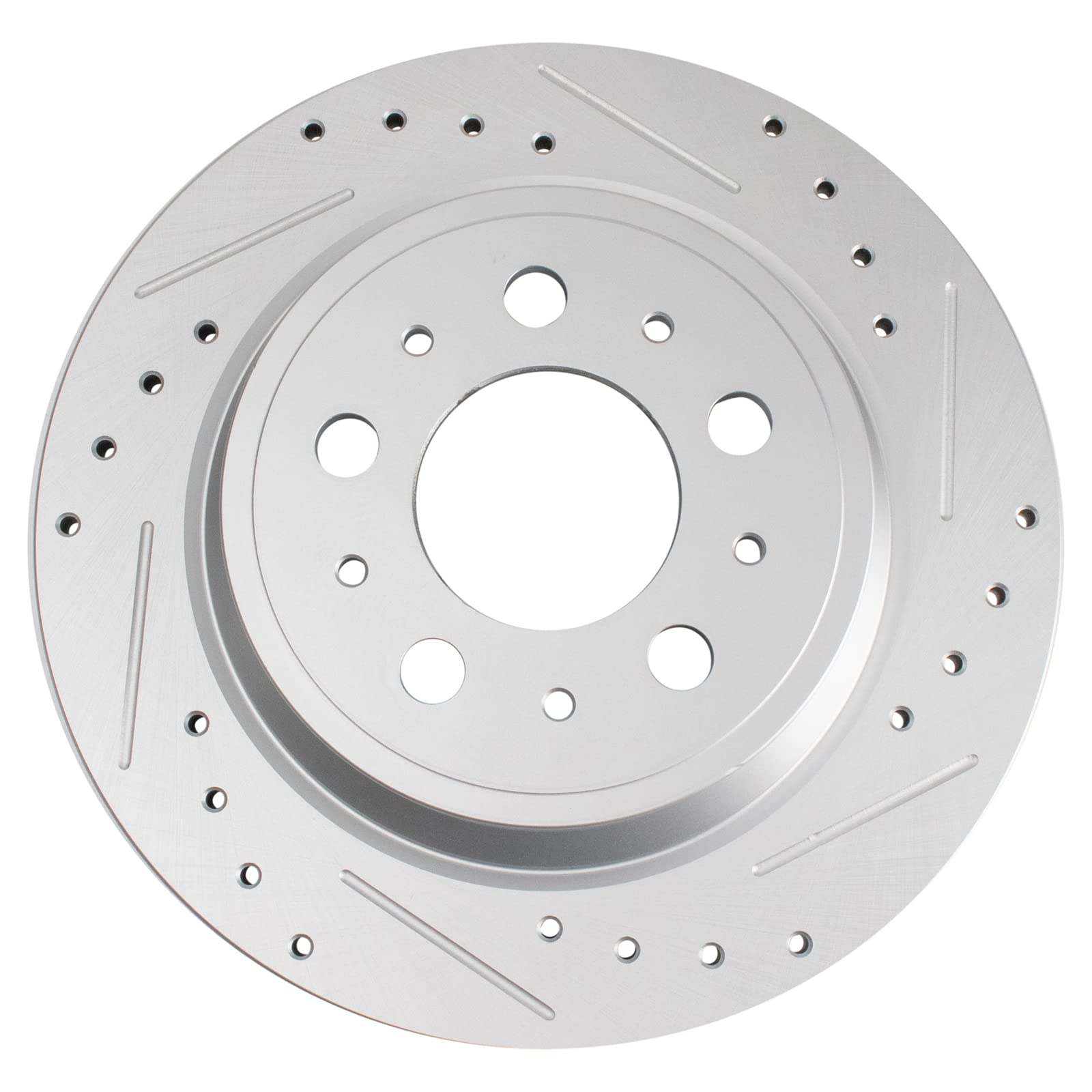 Trq Rear Performance Brake Rotors Set Premium G-Coated Compatible With 2001-2009 Volvo S60 1999-2006 S80 2001-2006 V70 2003-2007