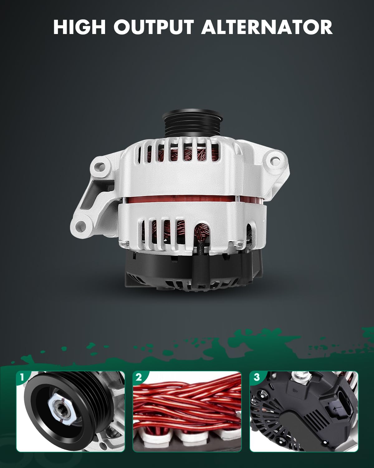 SCITOO Alternator Fits for Chevy for Chevrolet for Cavalier for Pontiac Sunfire 2.2L 2.2 2002-2005 for Saturn Ion Vue 2002-2007