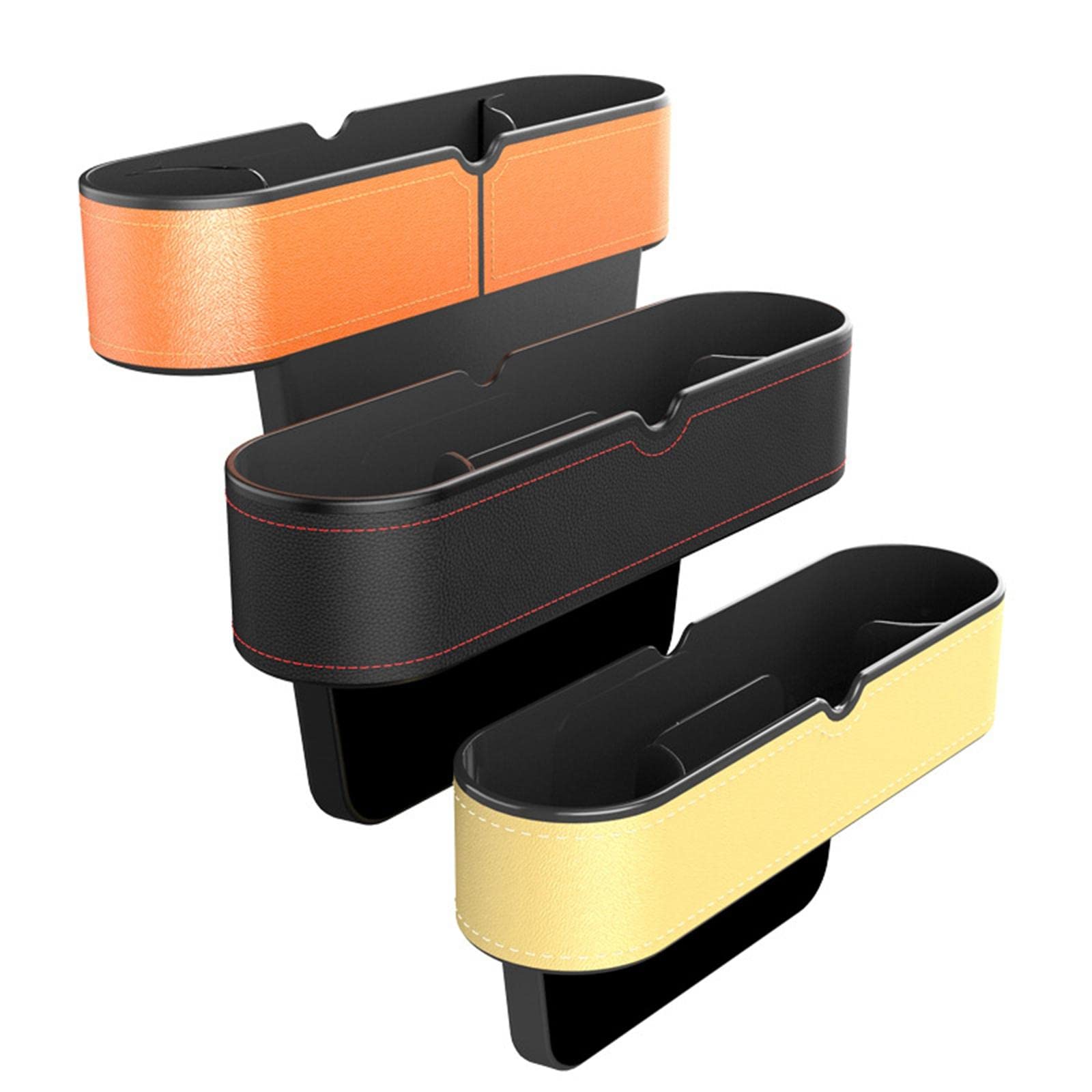 IndyDukaan Car Seat Gap Organizer W/Cup Holder for Phones Keys Cards Black