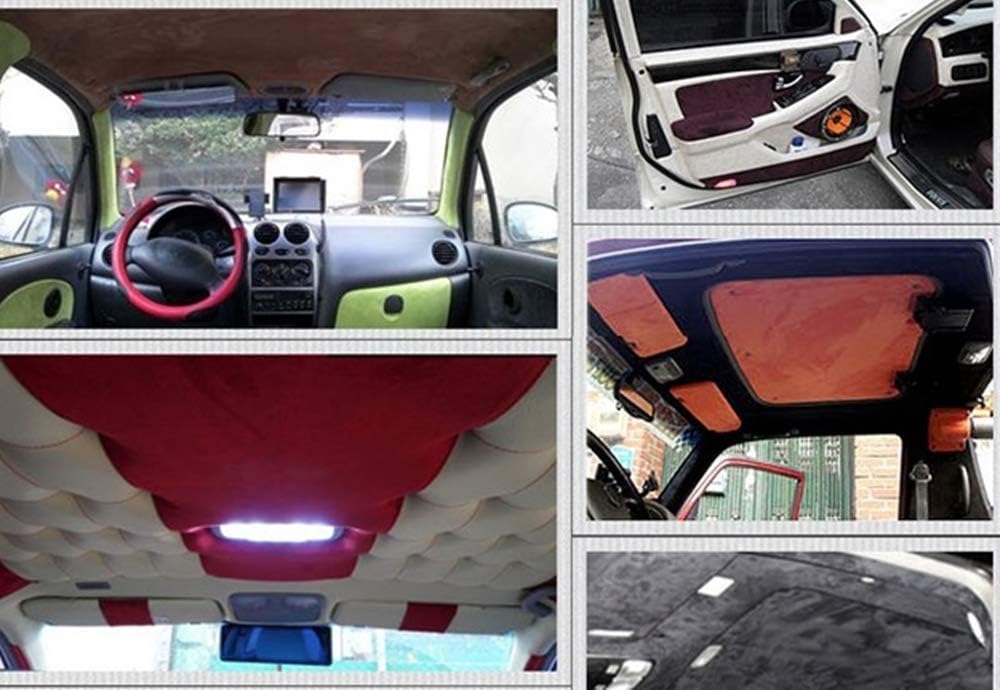 JNK NETWORKS Suede Fabric Wrap - Self Adhesive Film Sticker 8 x 55 Inches Silky Decal Sheet for Car Interior Furniture Upholster