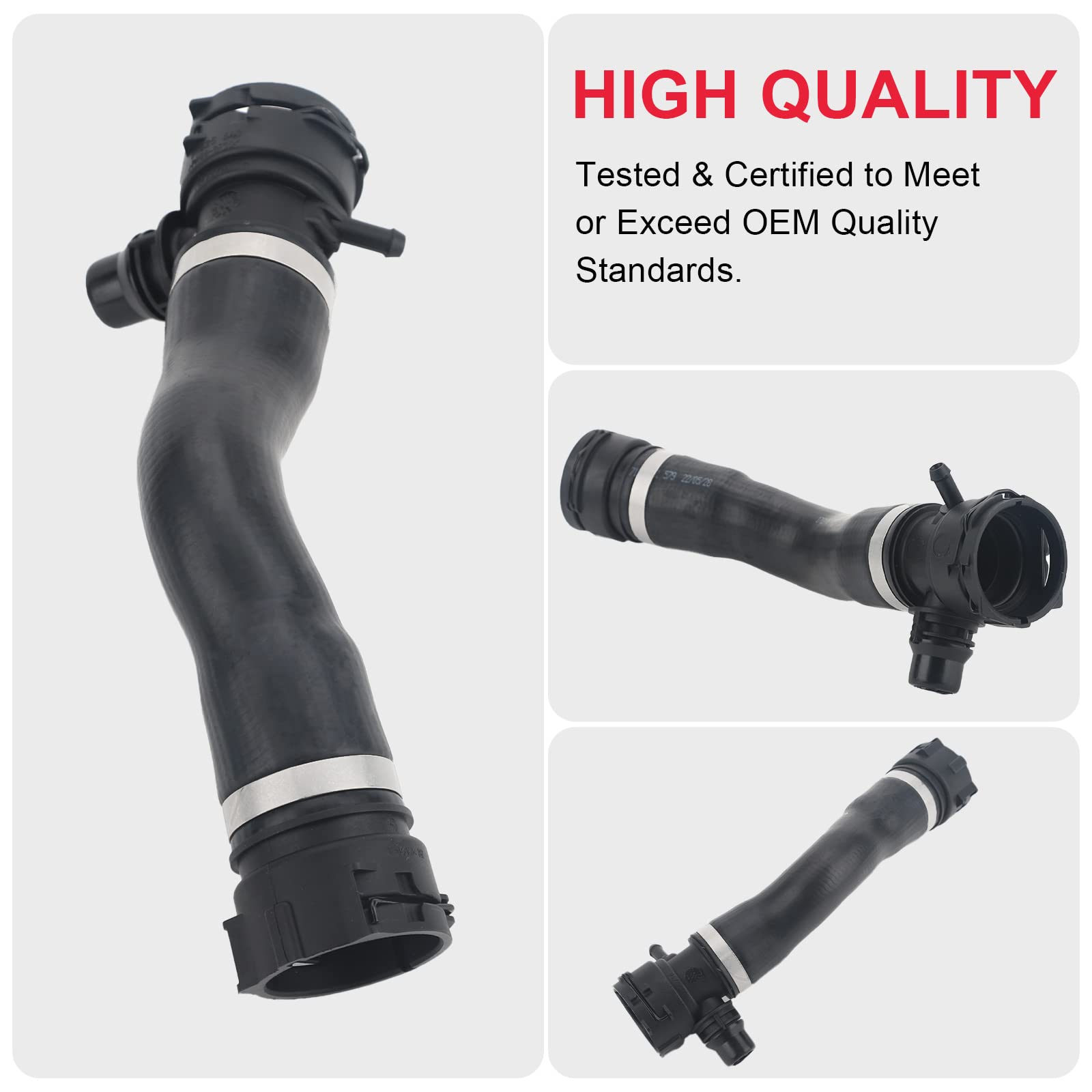 Engine Upper Radiator Coolant Water Hose Pipe Compatible With Bmw E82 E88 E92 E91 E90 Z4 128I 323I 325I 328I 330I Replace 171275