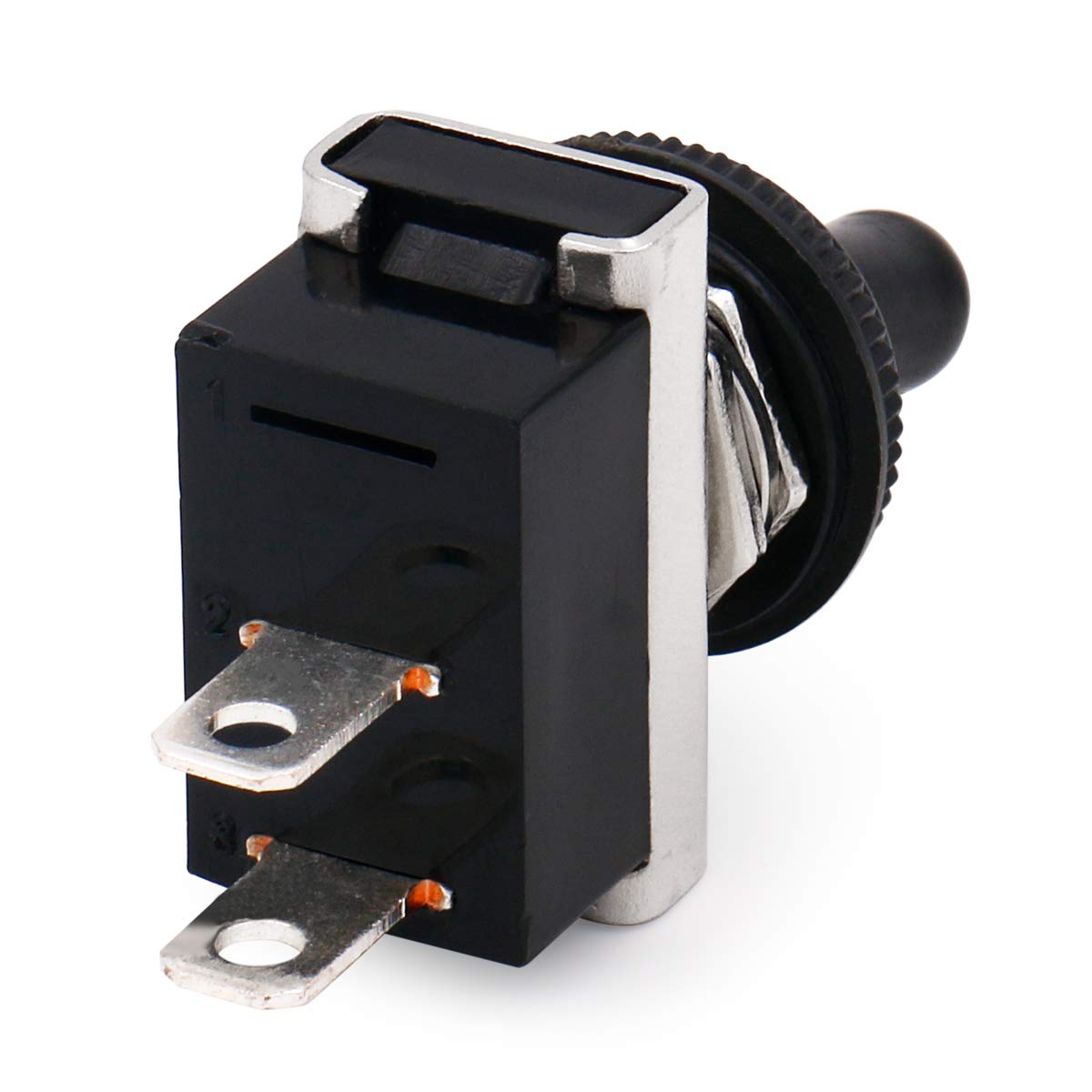 Baomain Toggle Switch SPST ON-Off Type 2 Pin 12V/10A with Waterproof Cover for Auto Car (1PCS)