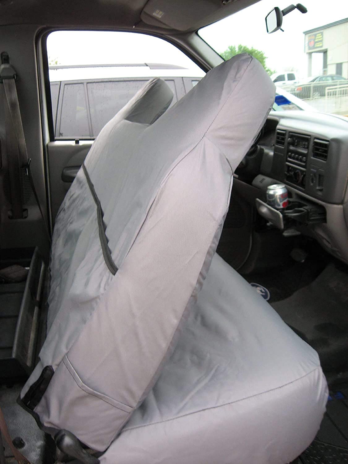 Durafit Seat Covers F236 C8 1999-2007 Ford F250-F550 Work Truck with a Front Solid Bench Seat, Custom Exact Fit Seat Covers (F23