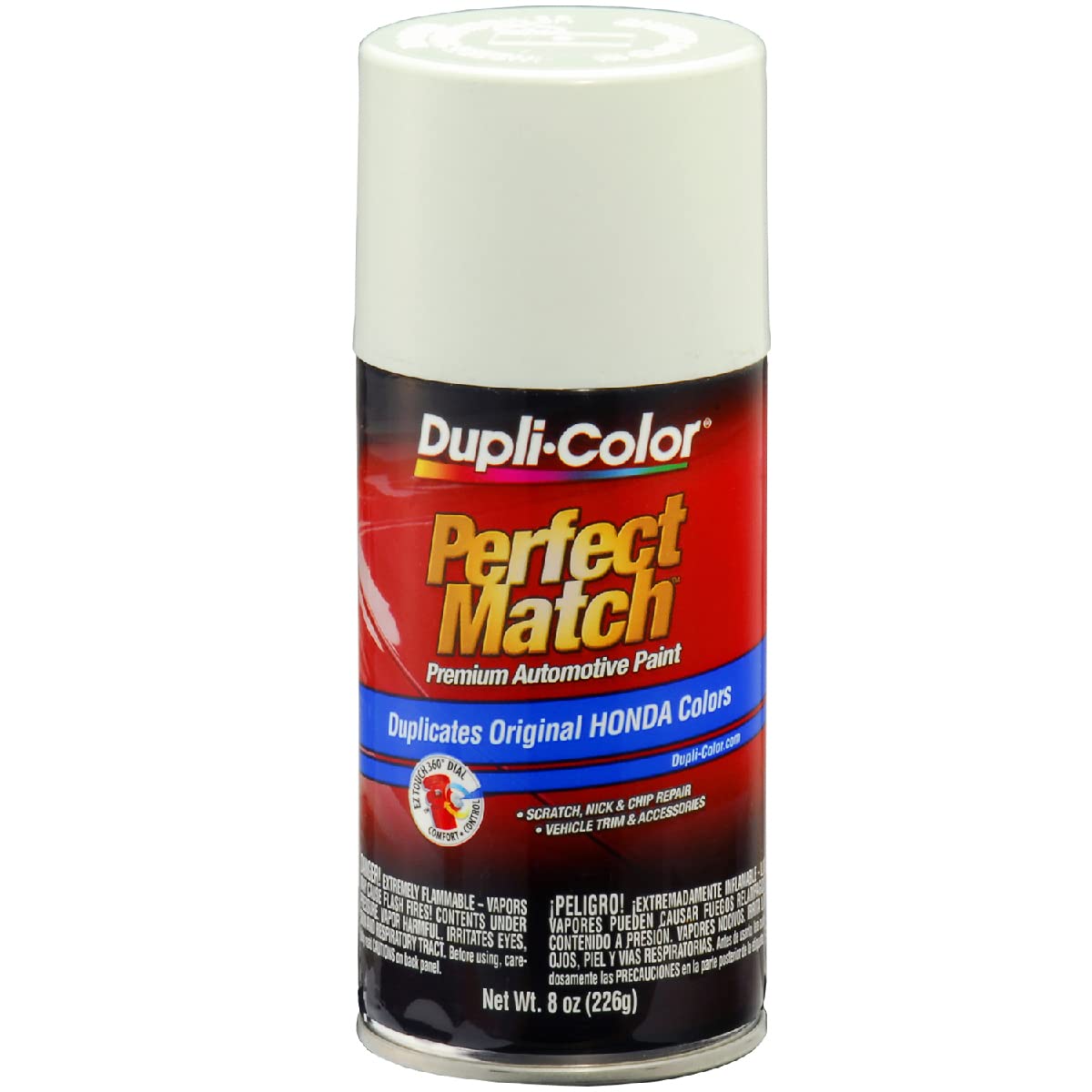 Dupli-Color Perfect Match Spray Paint, 8 oz, Taffeta White, NH578, Automotive Aerosol Paint