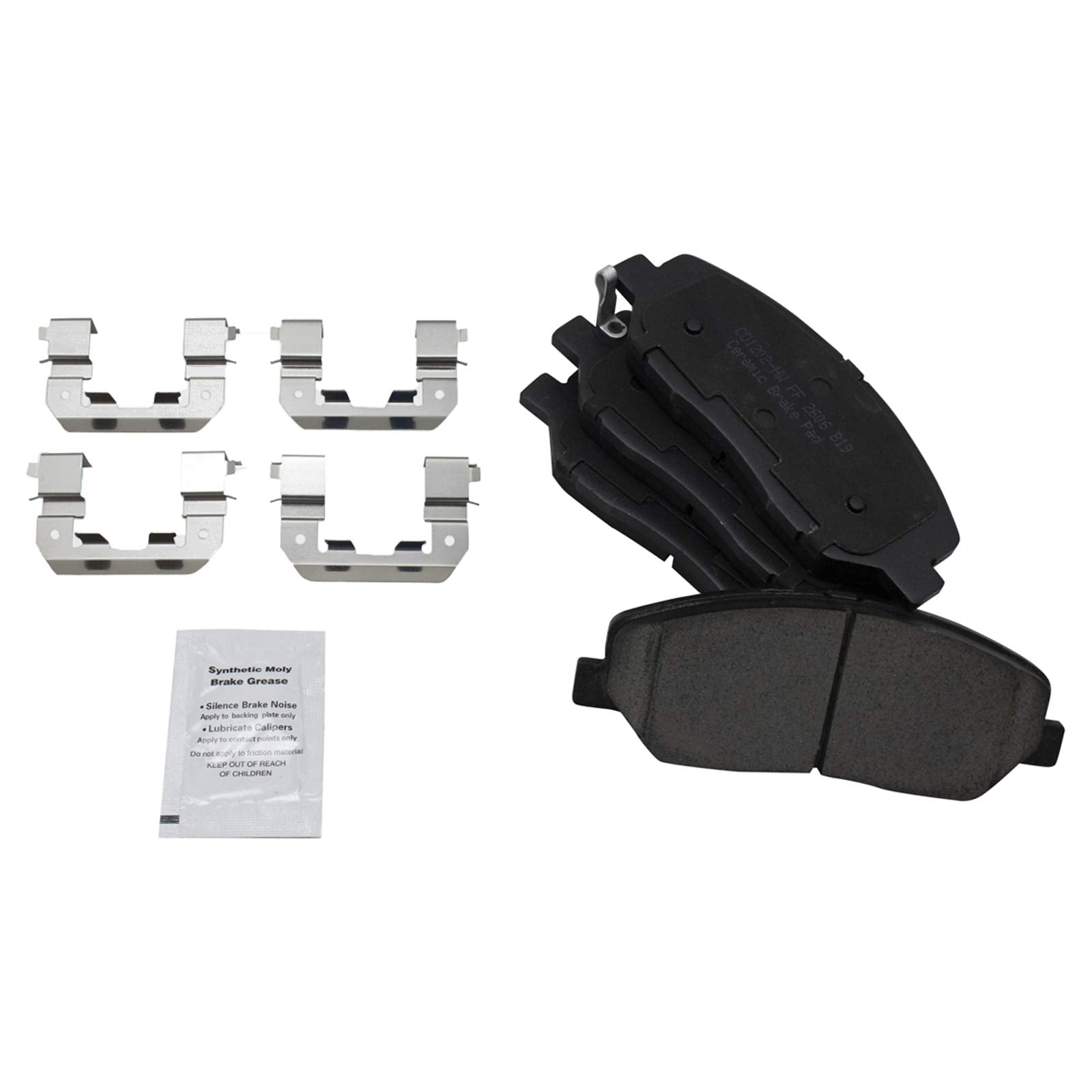 Trq Front Brake Pad & Rotor Kit Brake Pads Brake Rotor Ceramic Compatible With 2007-2008 Hyundai Entourage 2006-2014 Kia Sedona