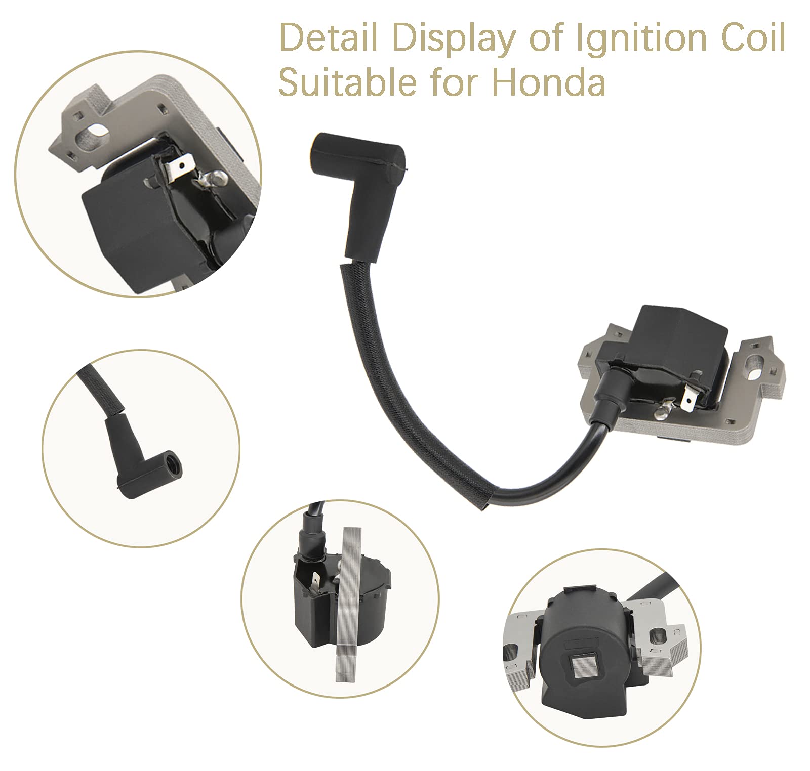JOHAHTANG GCV160 Ignition Coil - Fits Honda GCV190, GCV160, GCV135, GSV160, GSV190, GC160, Replaces 30500