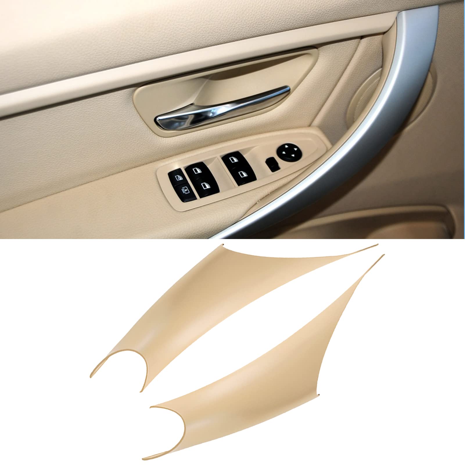 TTCR-II Compatible with BMW 3 Series F30 Door Handle Covers 4 Series, 2 Pcs Door Handle Wraps Fit BMW 325i 328i 330i 335i F30/F3