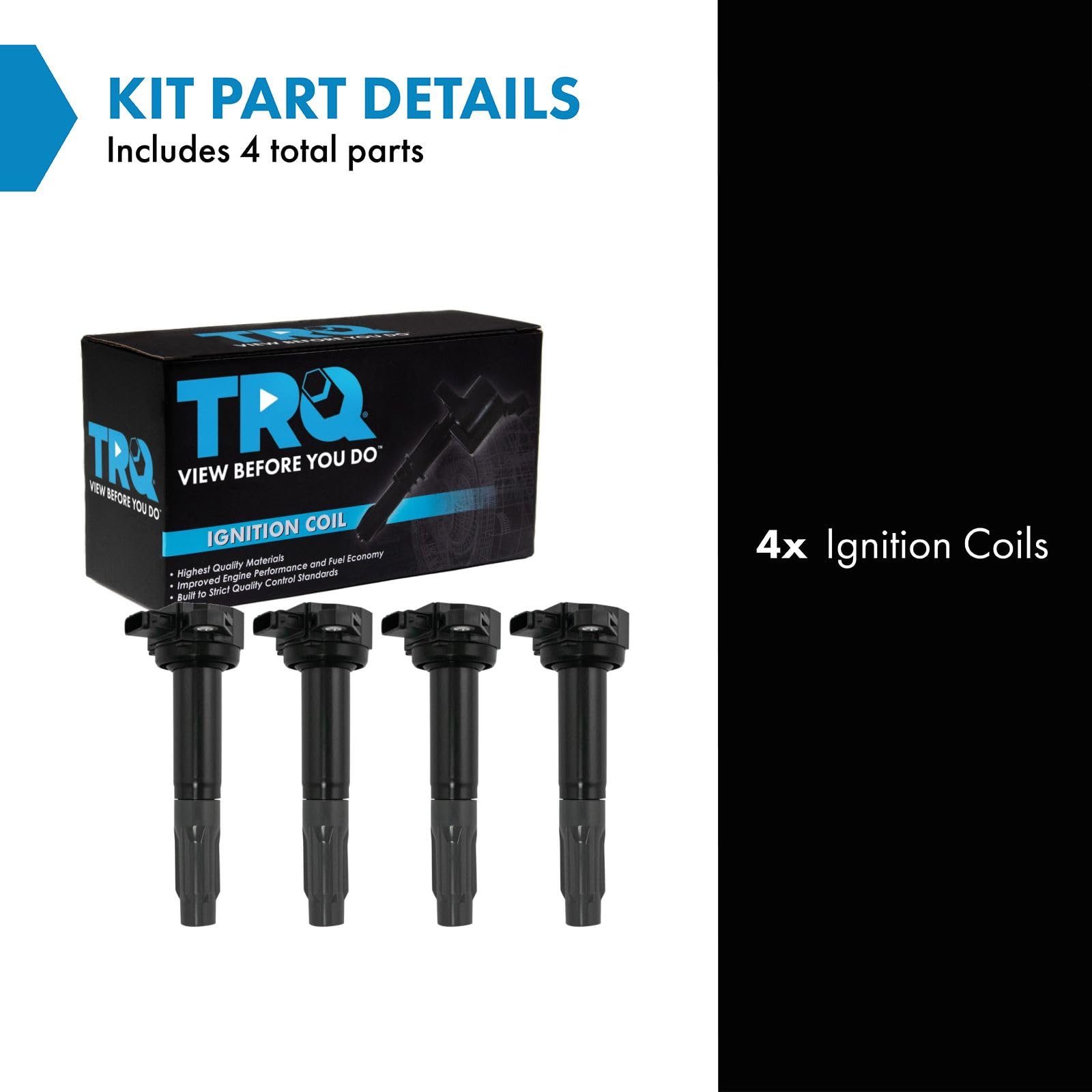 Trq Ignition Coil Set Compatible With 2010-2012 Subaru Legacy Outback