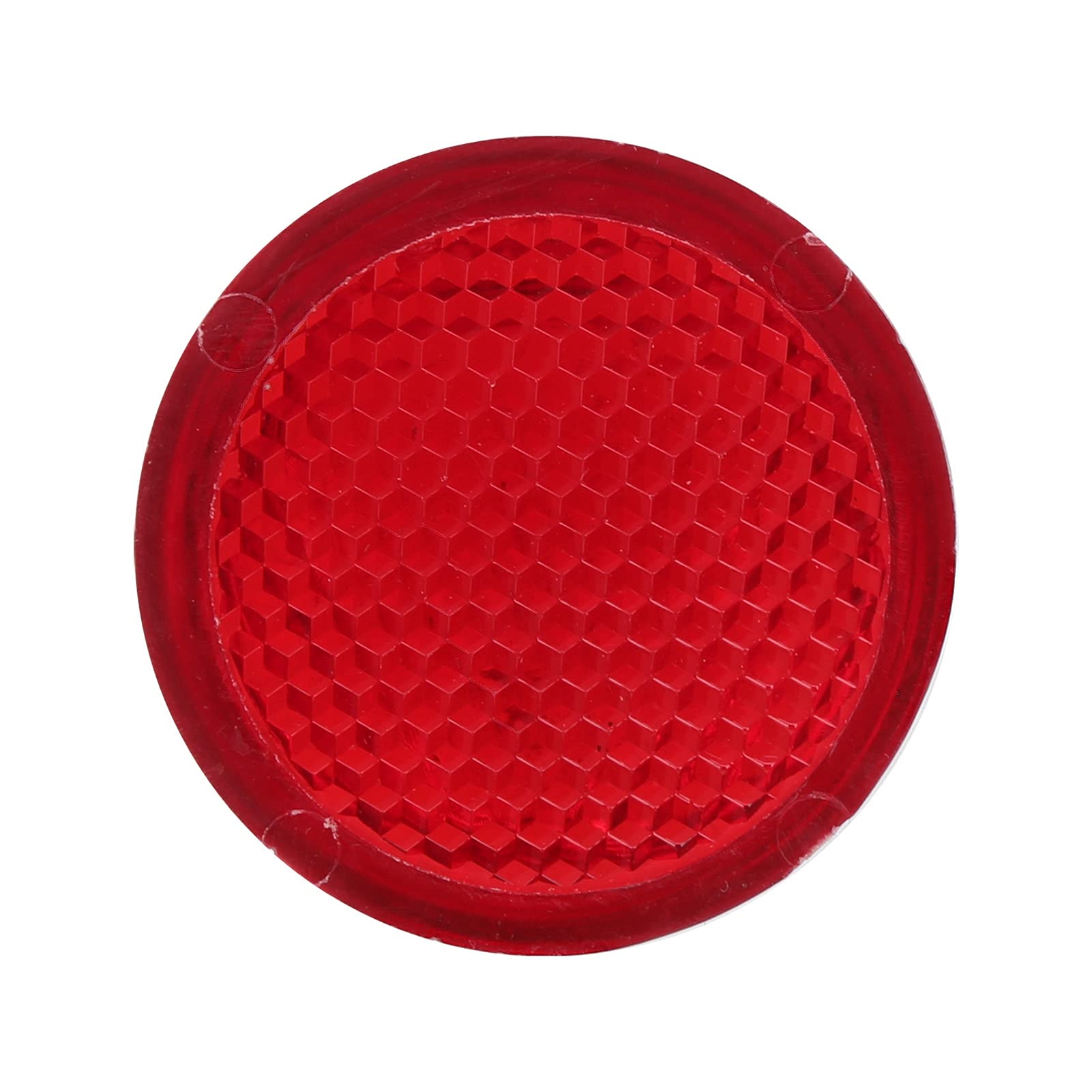 Reflective Sticker, 4Pcs Red Reflector Round 3 Dimensional Abs Decoration Protection Decal For Automobile Motorcycle